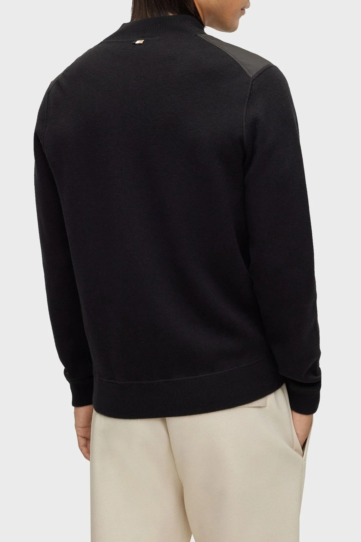 Boss Yün Karışımlı Kolej Yaka Regular Fit Erkek Hırka 50477353 001 SİYAH - 3