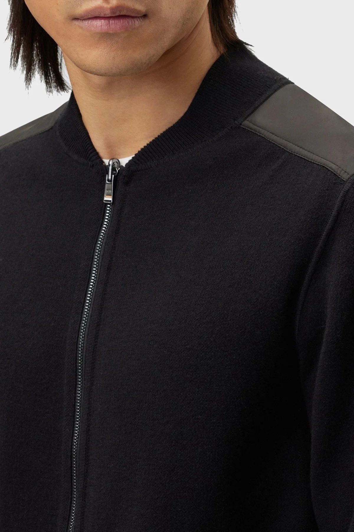 Boss Yün Karışımlı Kolej Yaka Regular Fit Erkek Hırka 50477353 001 SİYAH - 4