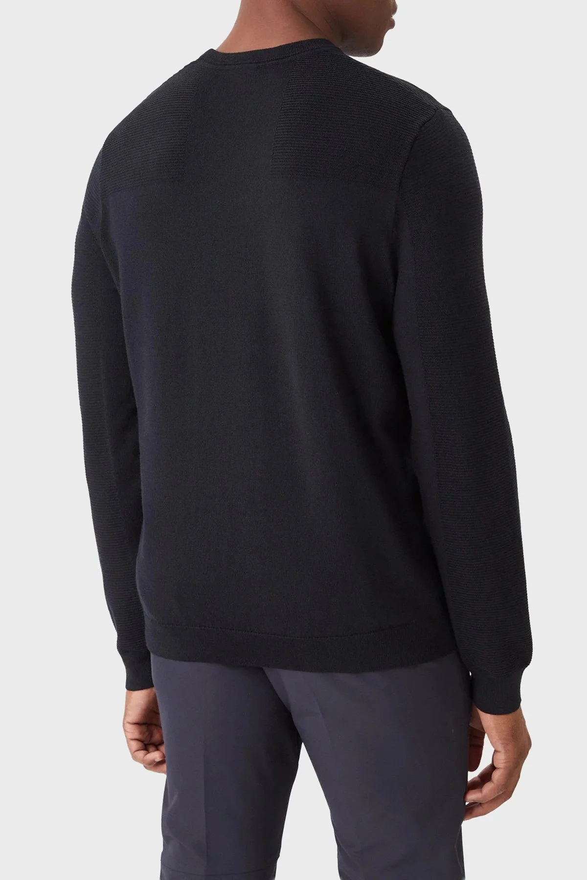 Boss Yün Karışımlı Regular Fit Bisiklet Yaka Erkek Kazak 50547507 402 LACİVERT - 3