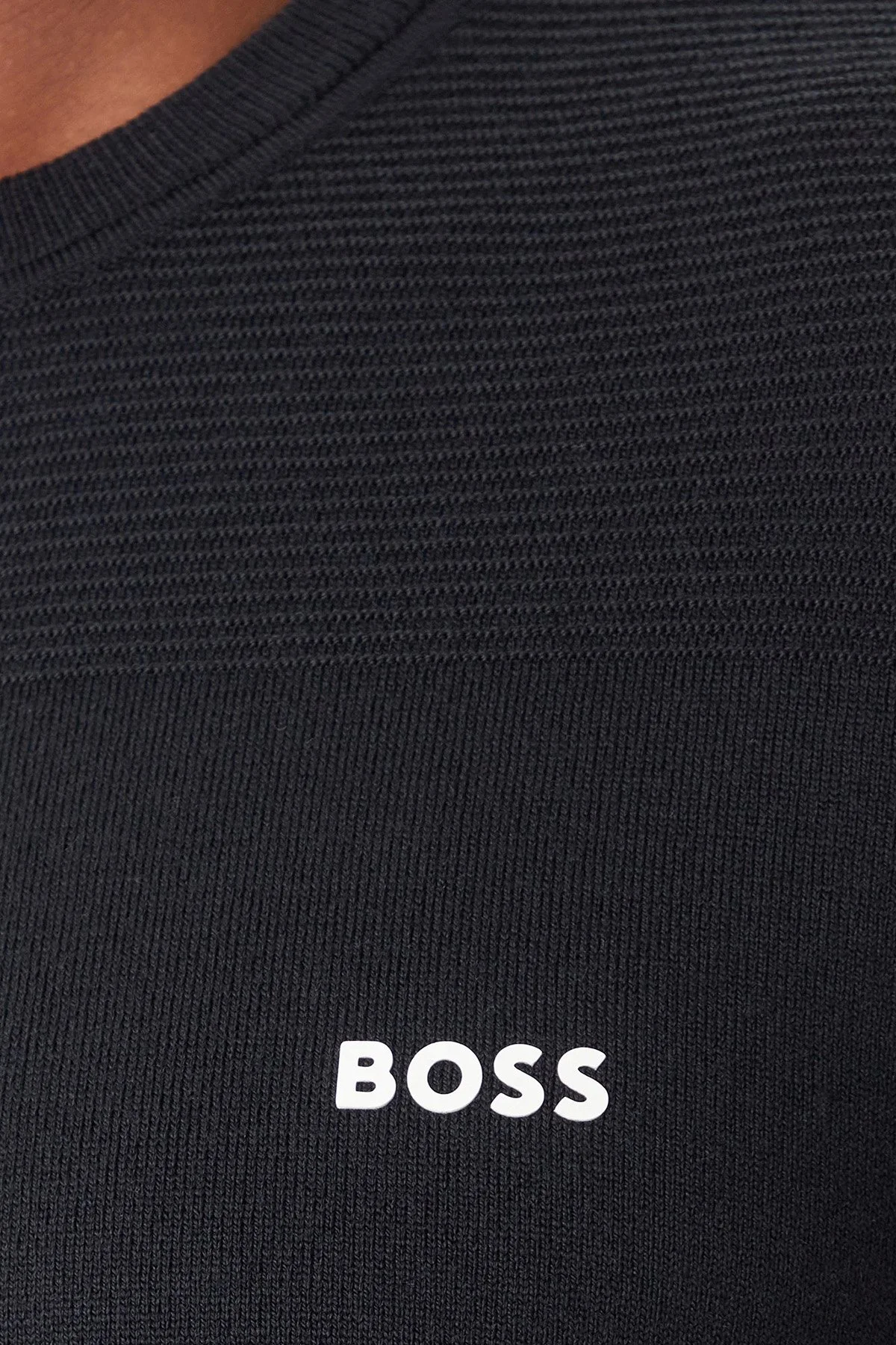 Boss Yün Karışımlı Regular Fit Bisiklet Yaka Erkek Kazak 50547507 402 LACİVERT - 4