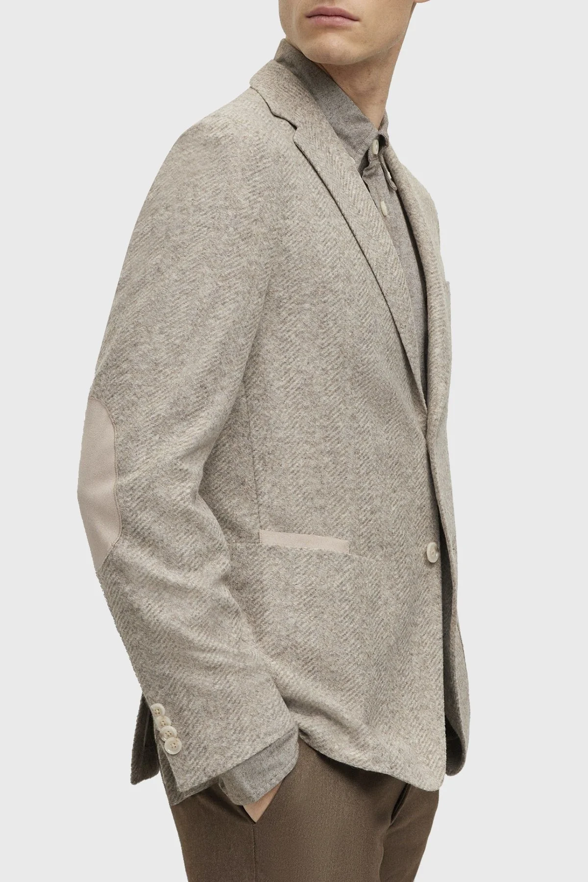 Boss Yün Karışımlı Regular Fit Blazer Erkek Ceket 50502515 131 BEJ - 2