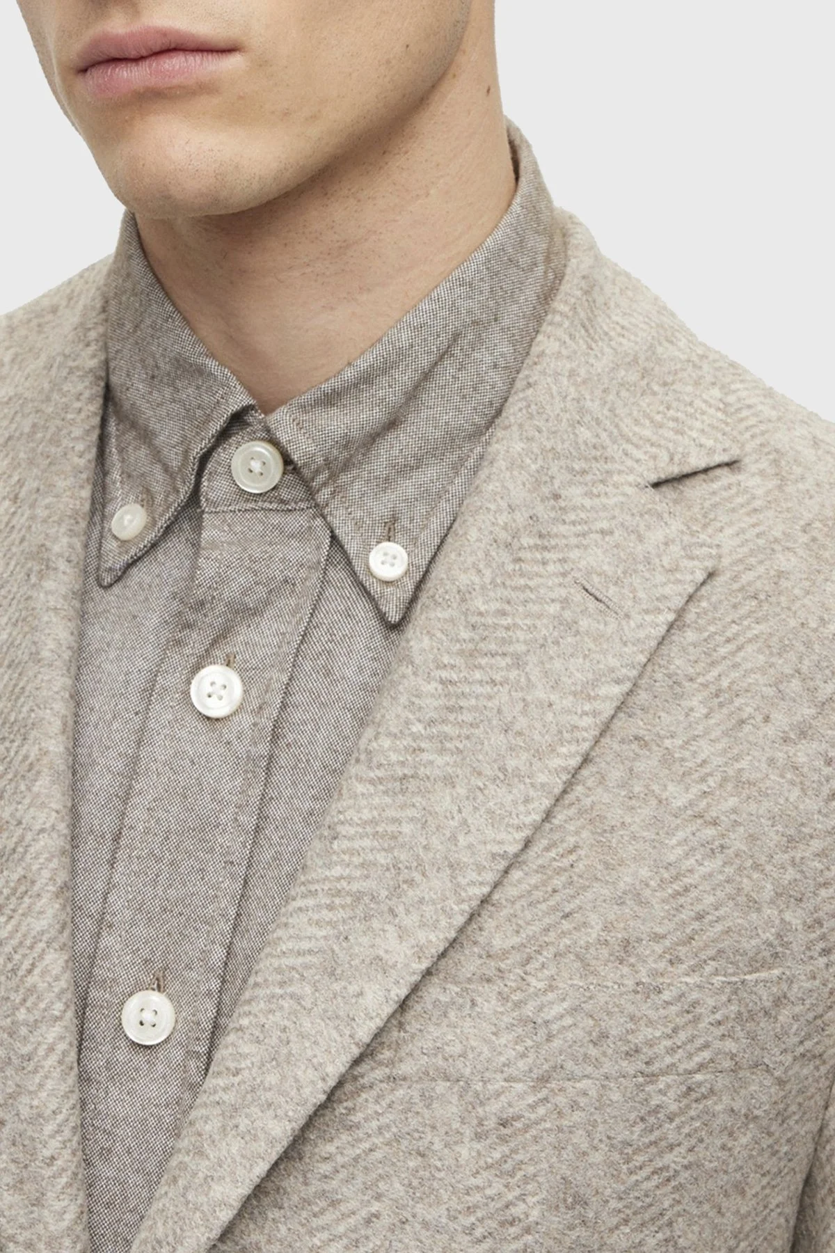 Boss Yün Karışımlı Regular Fit Blazer Erkek Ceket 50502515 131 BEJ - 5