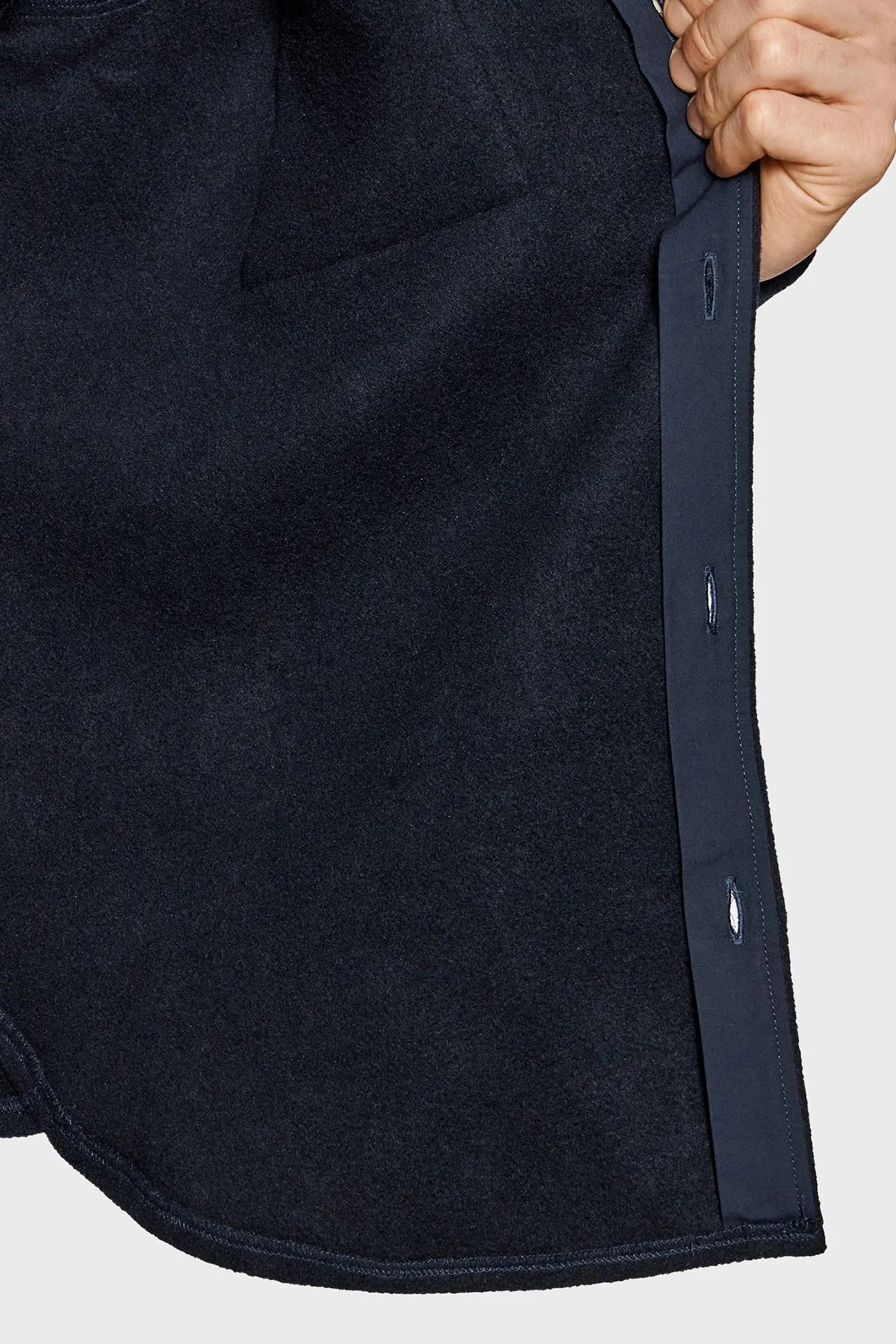 Boss Yün Karışımlı Relaxed Fit Cepli Erkek Gömlek 50461354 404 LACİVERT - 5