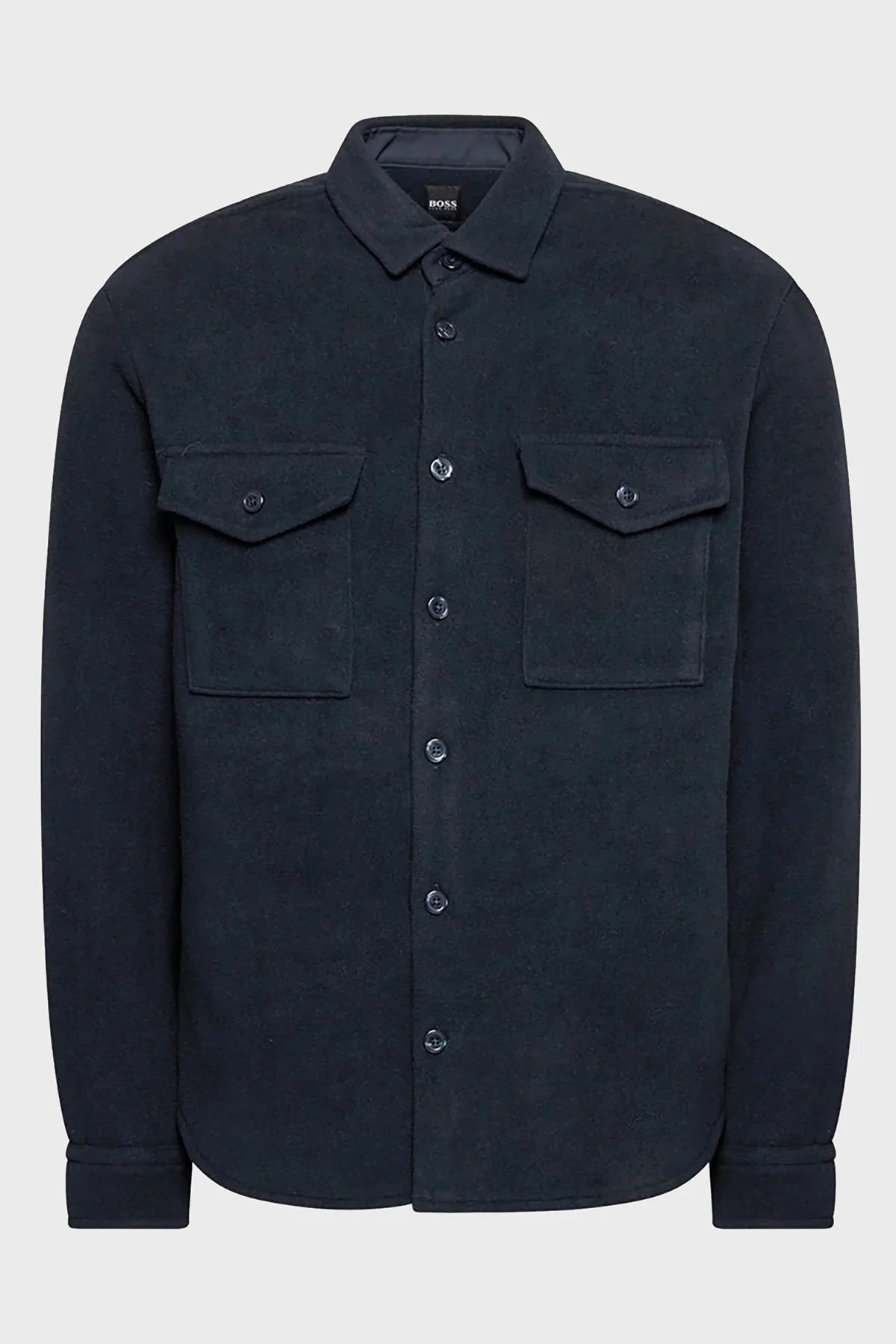 Boss Yün Karışımlı Relaxed Fit Cepli Erkek Gömlek 50461354 404 LACİVERT - 6