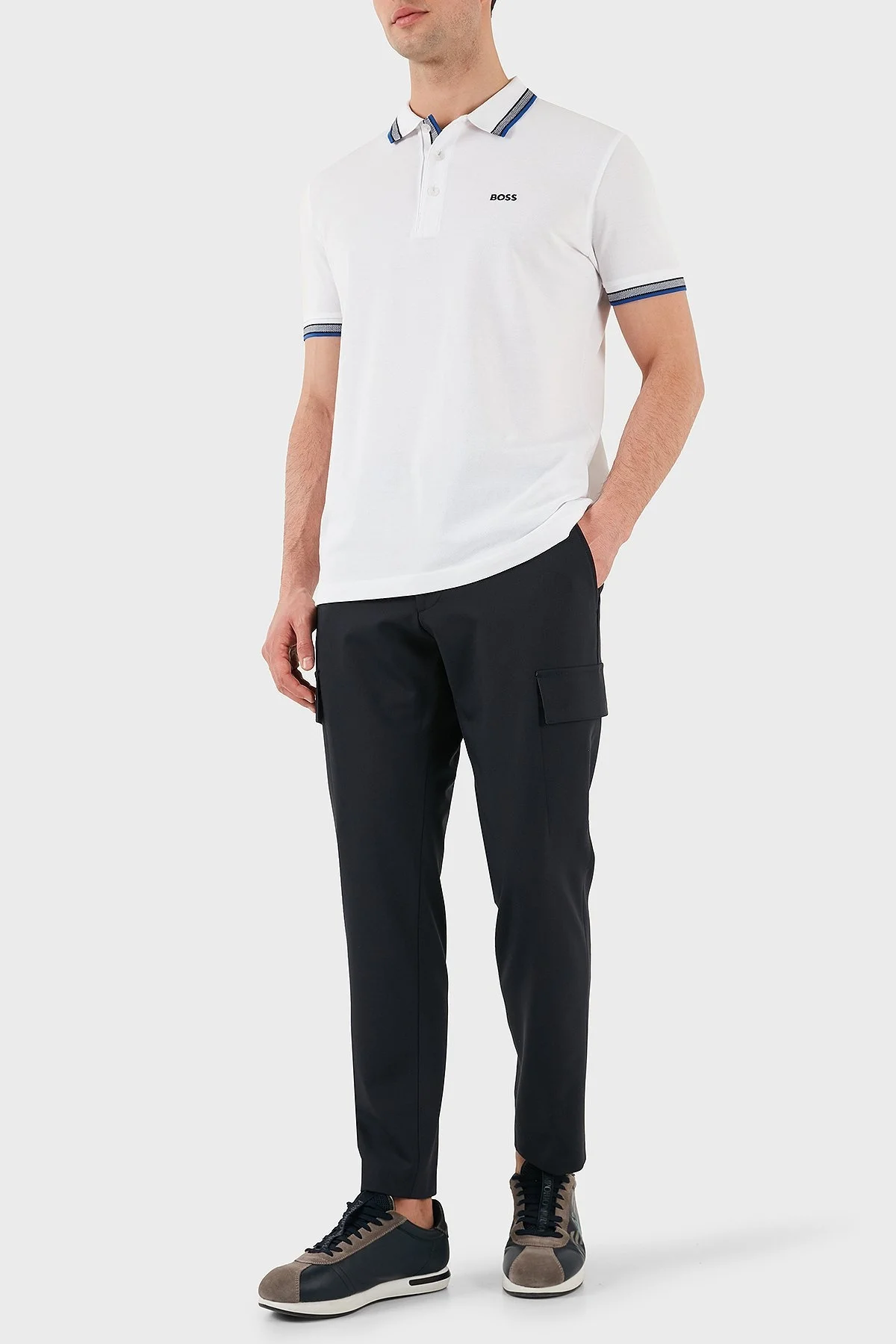 Boss Yün Karışımlı Tapered Fit Daralan Paça Kargo Cepli Erkek Pantolon 50535069 404 LACİVERT - 2