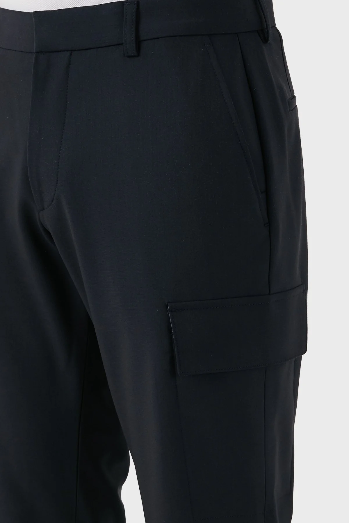 Boss Yün Karışımlı Tapered Fit Daralan Paça Kargo Cepli Erkek Pantolon 50535069 404 LACİVERT - 6