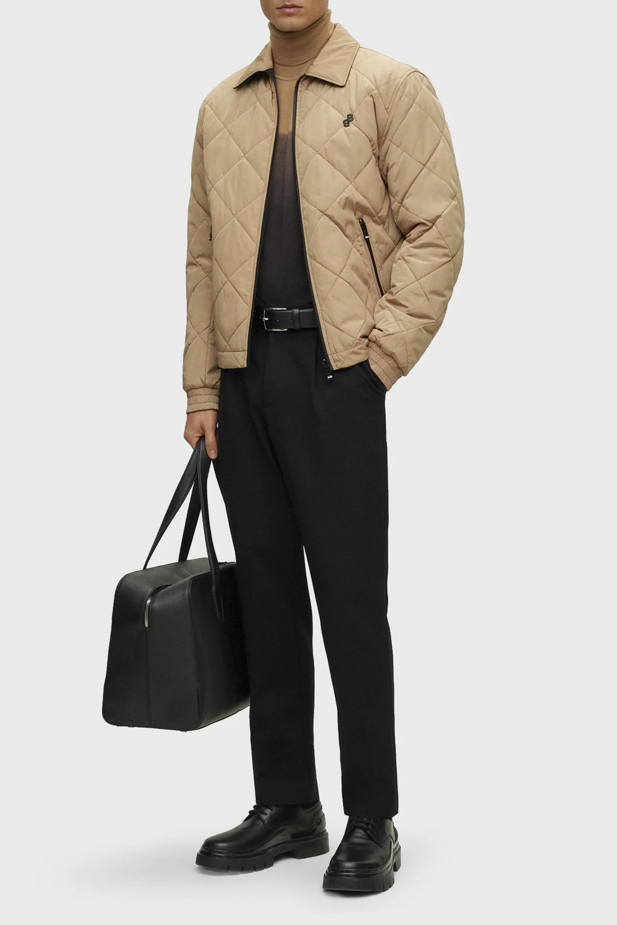 Boss Yün ve İpek Karışımlı Degrade Görünümlü Balıkçı Yaka Regular Fit Erkek Kazak 50500669 260 KAHVE - 8