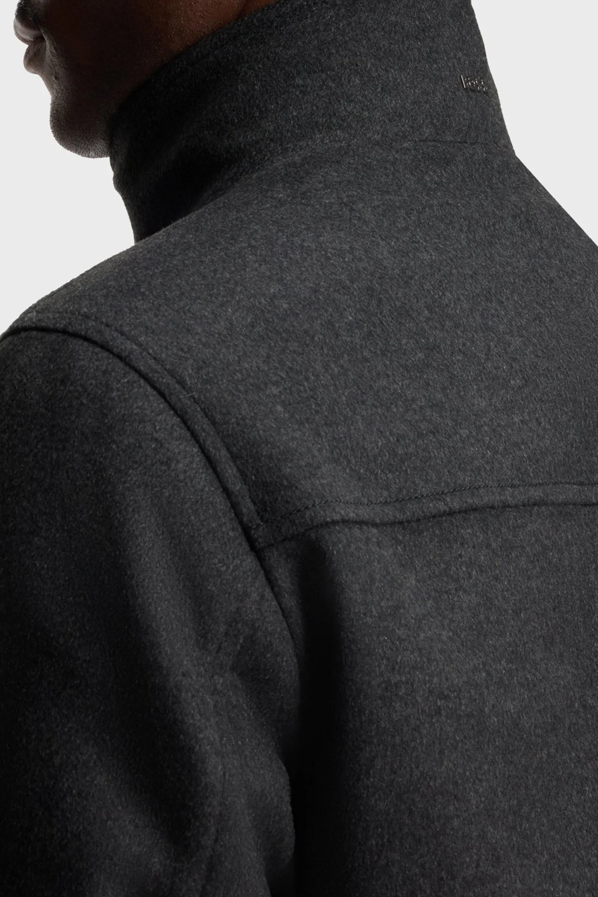 Boss Yün ve Kaşmir Karışımlı Relaxed Fit Dik Yaka Erkek Kaban 50549193 030 GRİ - 5