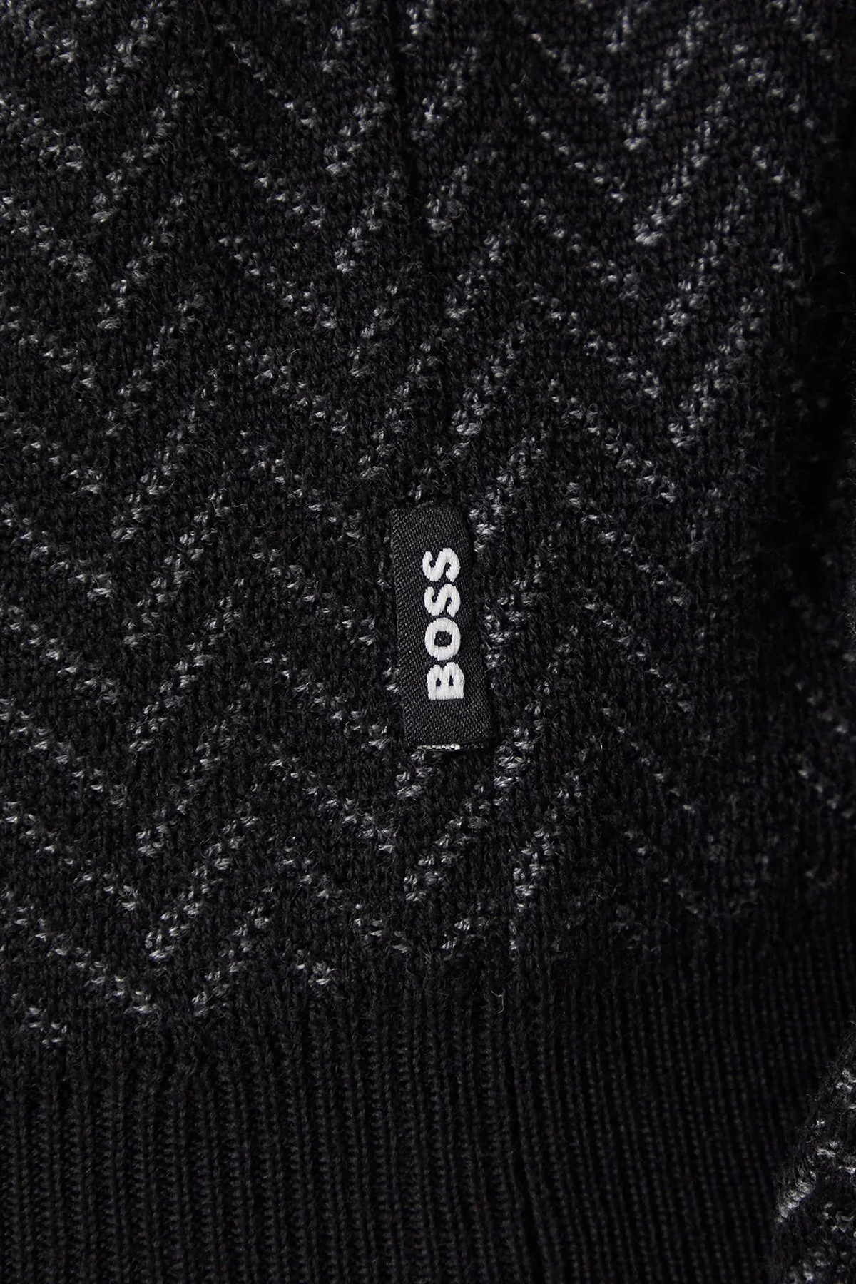 Boss Yün ve Pamuk Karışımlı Regular Fit Bisiklet Yaka Erkek Kazak 50549985 001 SİYAH - 5