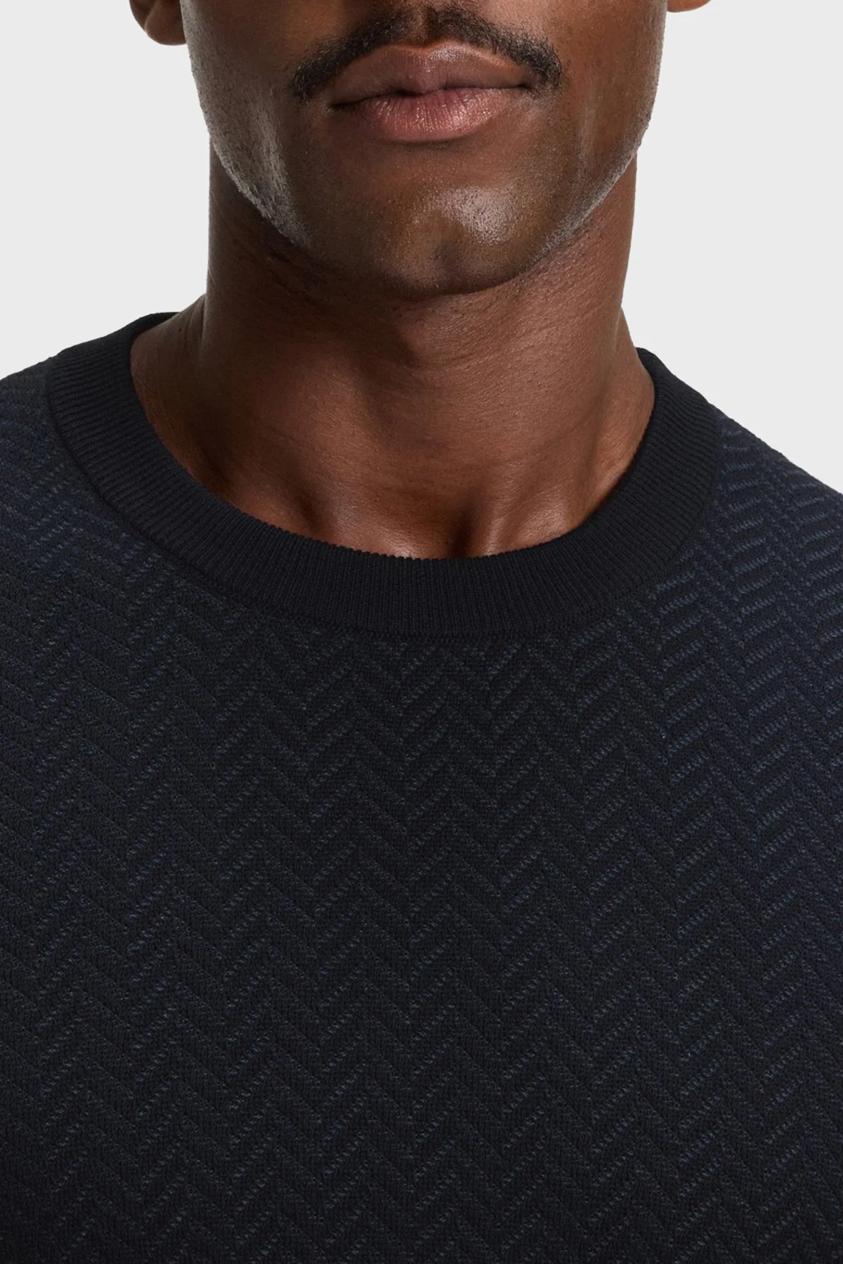 Boss Yün ve Pamuk Karışımlı Regular Fit Bisiklet Yaka Erkek Sweat 50549985 404 LACİVERT - 4