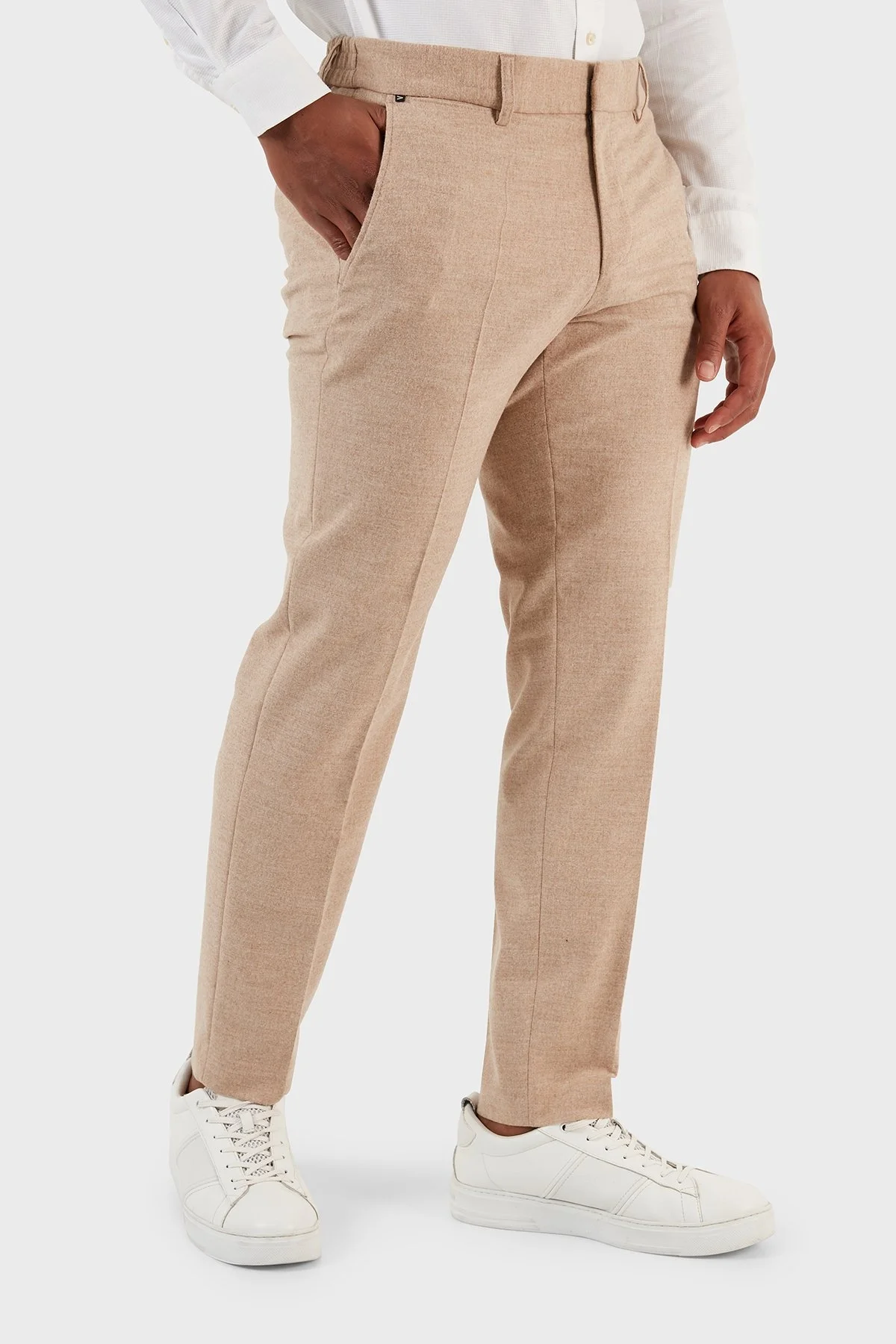 Boss Yün ve Streç Karışımlı Slim Fit Erkek Pantolon 50503253 131 BEJ - 1