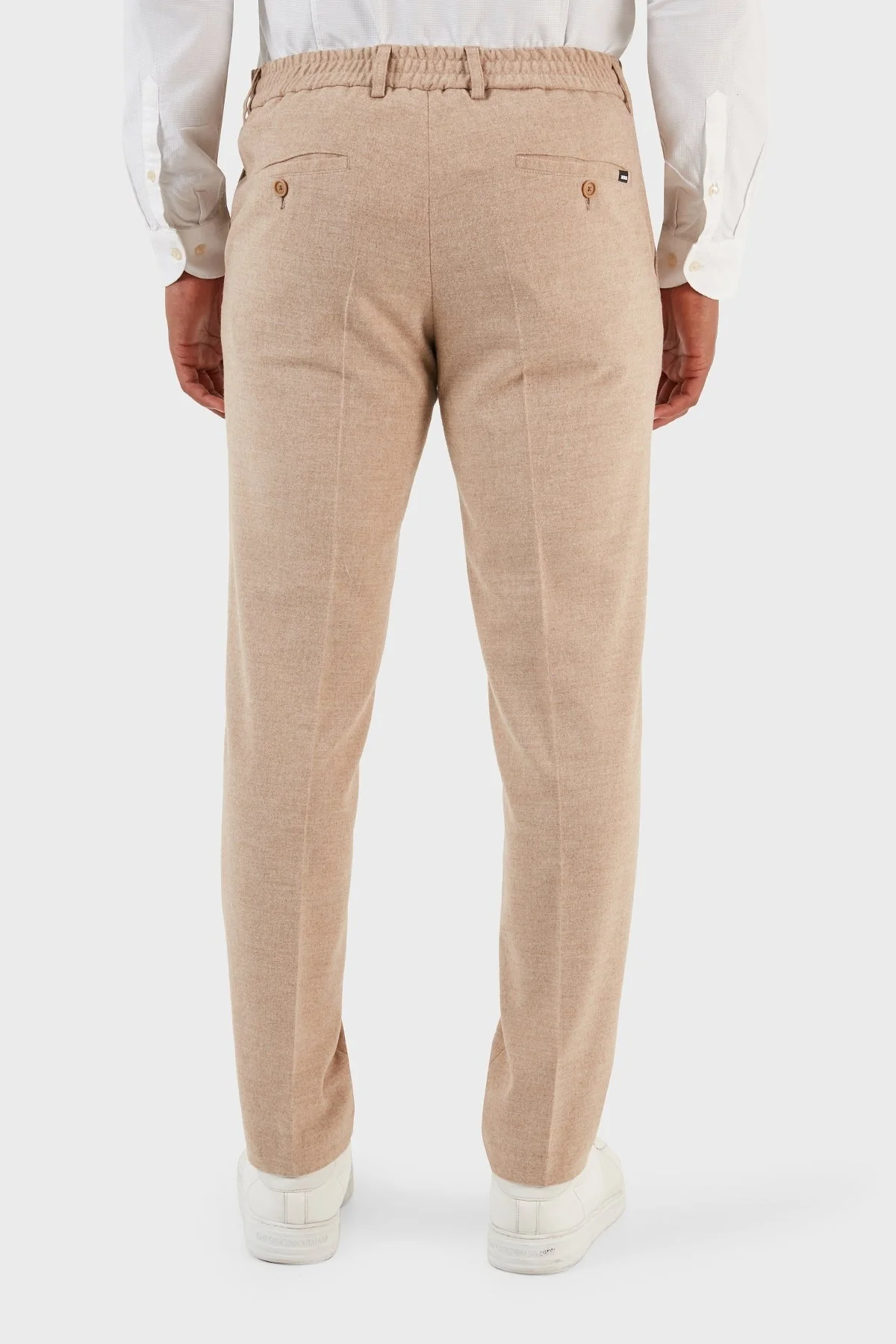 Boss Yün ve Streç Karışımlı Slim Fit Erkek Pantolon 50503253 131 BEJ - 3