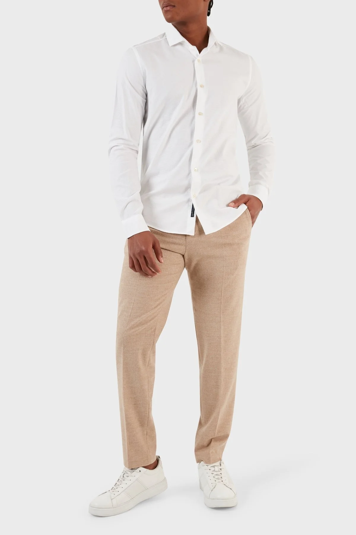 Boss Yün ve Streç Karışımlı Slim Fit Erkek Pantolon 50503253 131 BEJ - 4