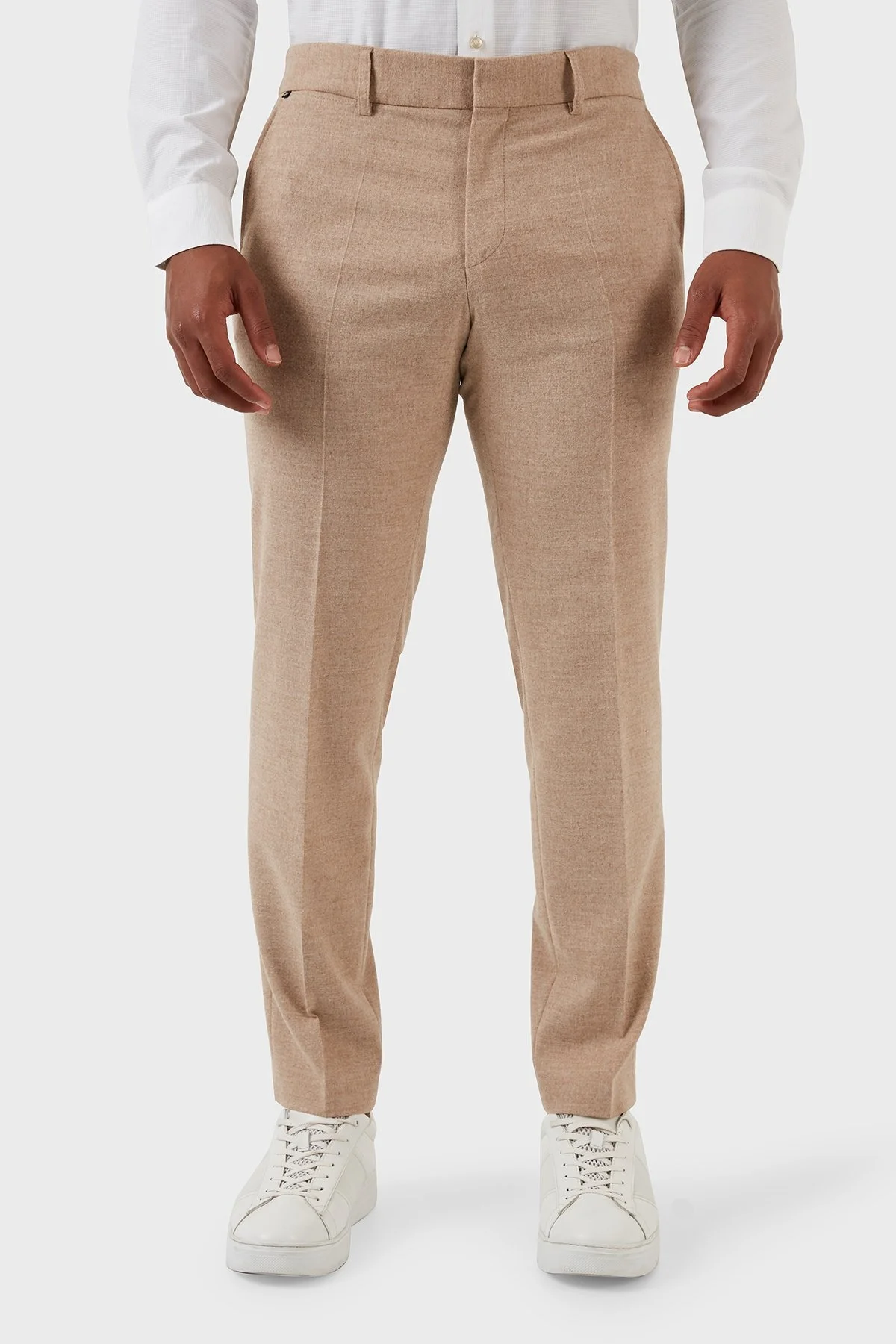 Boss Yün ve Streç Karışımlı Slim Fit Erkek Pantolon 50503253 131 BEJ - 6