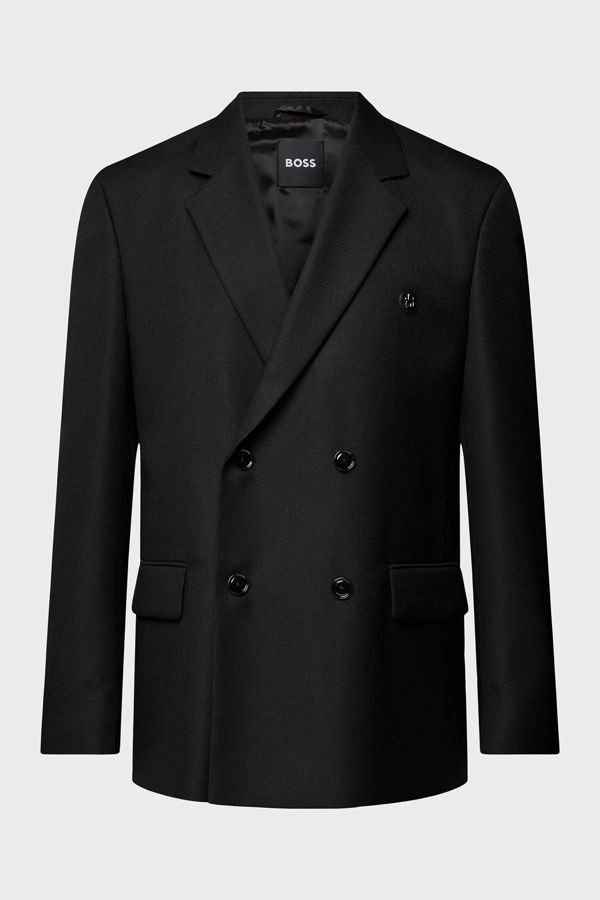 Boss Yünlü Kruvaze Klasik Erkek Ceket 50527943 001 SİYAH - 5