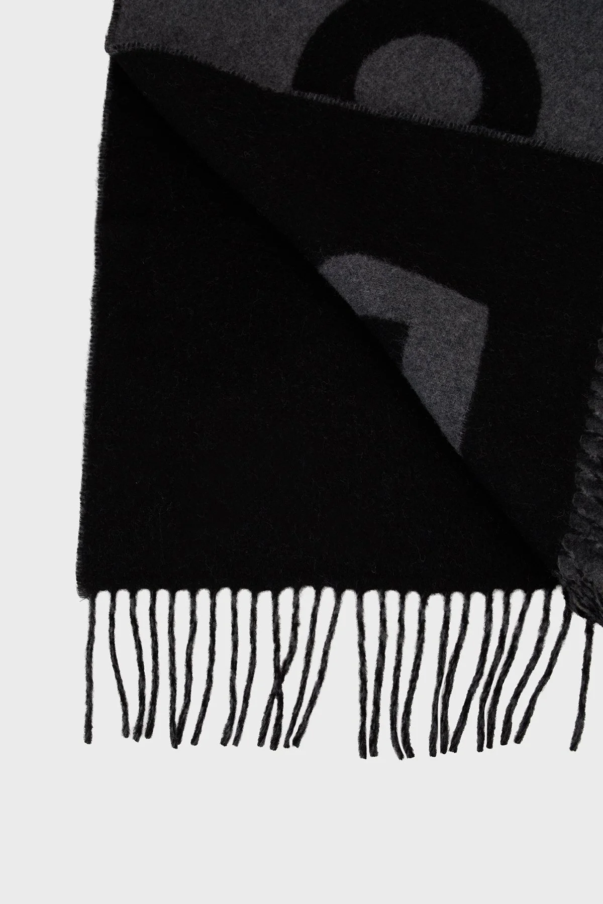 Boss Yünlü Logolu 140 x 140 cm Erkek Atkı 50527099 032 ANTRASİT - 2