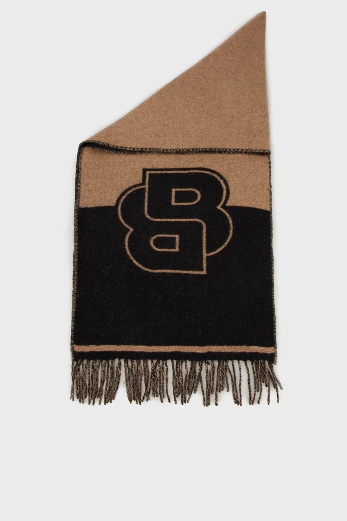 Boss Yünlü Logolu Erkek Atkı 50527099 260 SÜTLÜ KAHVE - 3