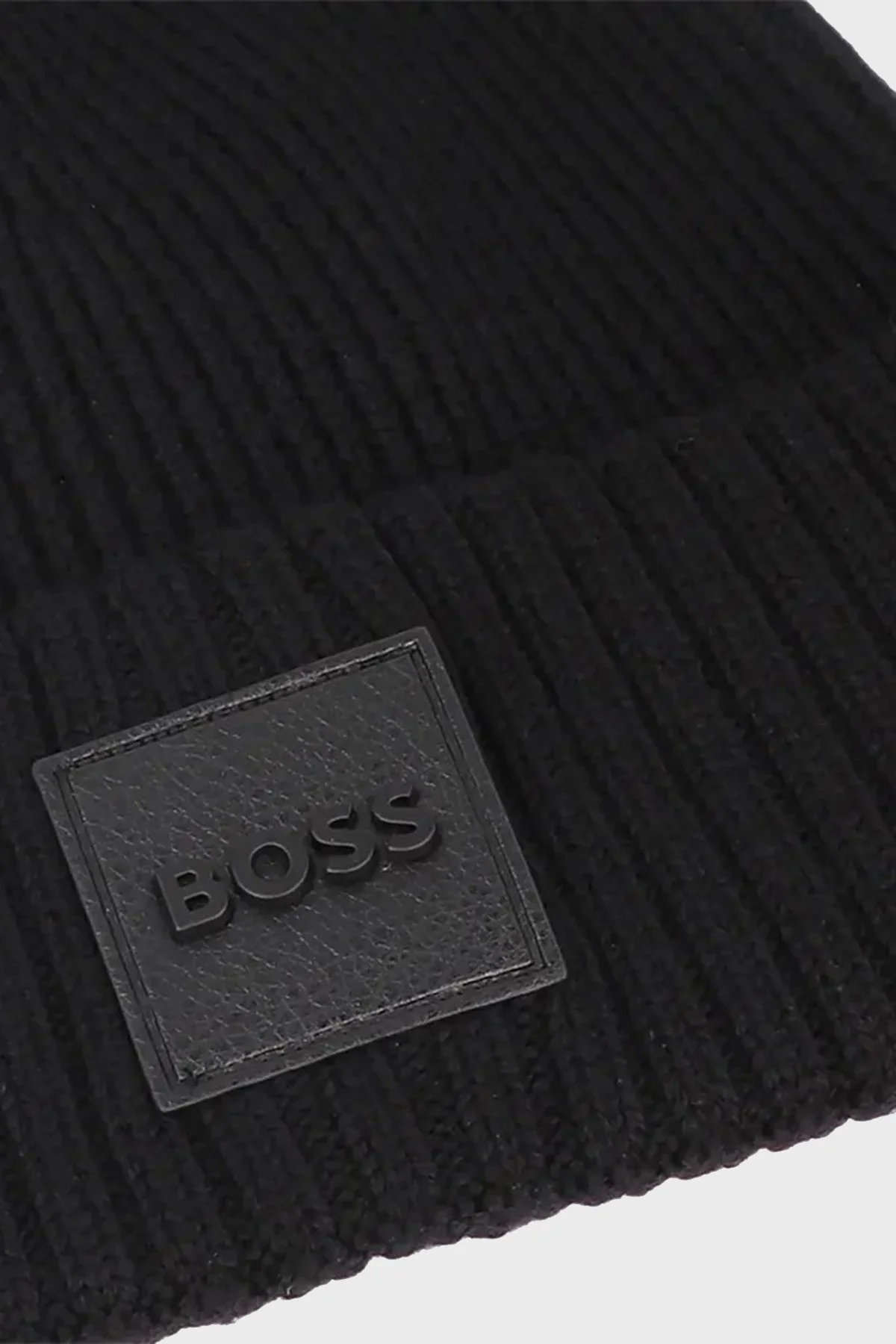 Boss Yünlü Logolu Erkek Bere 50522426 001 SİYAH - 2