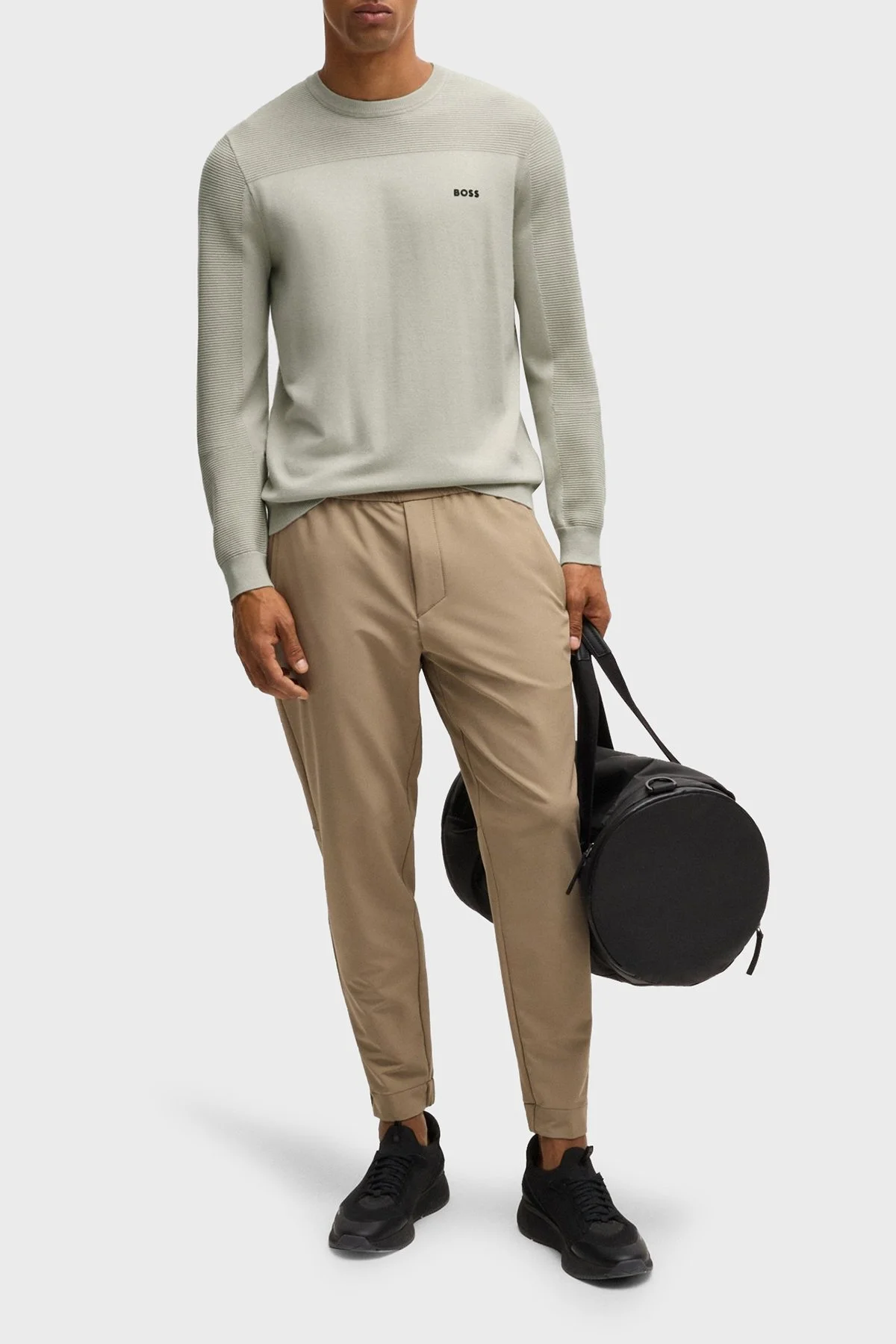 Boss Yünlü Regular Fit Bisiklet Yaka Erkek Kazak 50498559 271 BEJ - 2