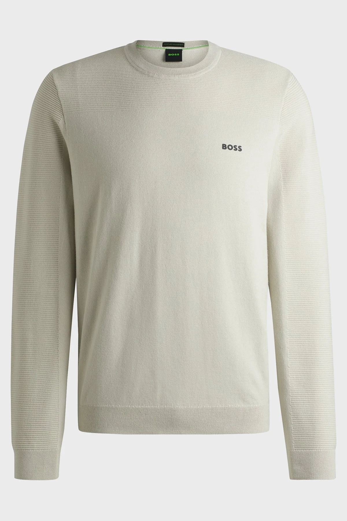 Boss Yünlü Regular Fit Bisiklet Yaka Erkek Kazak 50498559 271 BEJ - 5