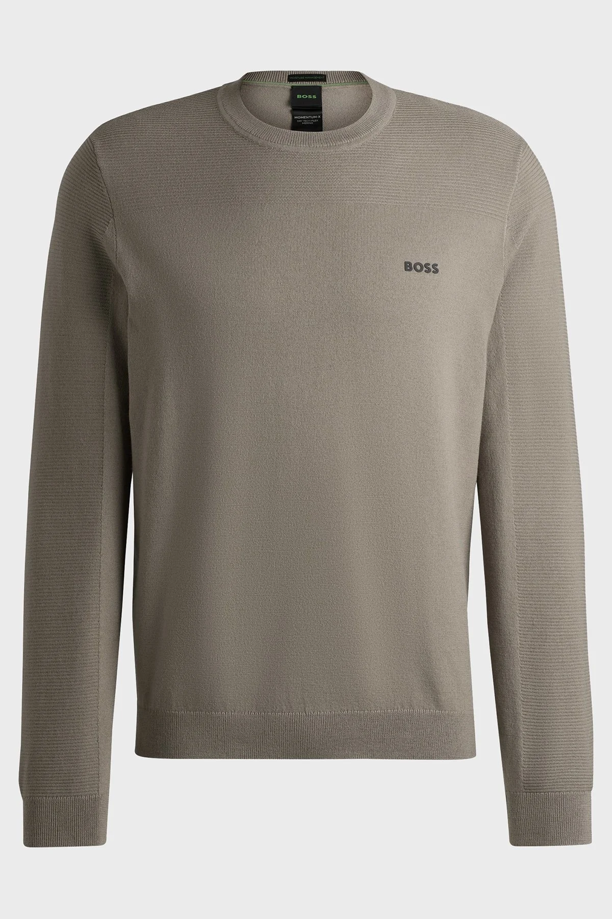 Boss Yünlü Regular Fit Bisiklet Yaka Erkek Kazak 50498559 334 SÜTLÜ KAHVE - 5