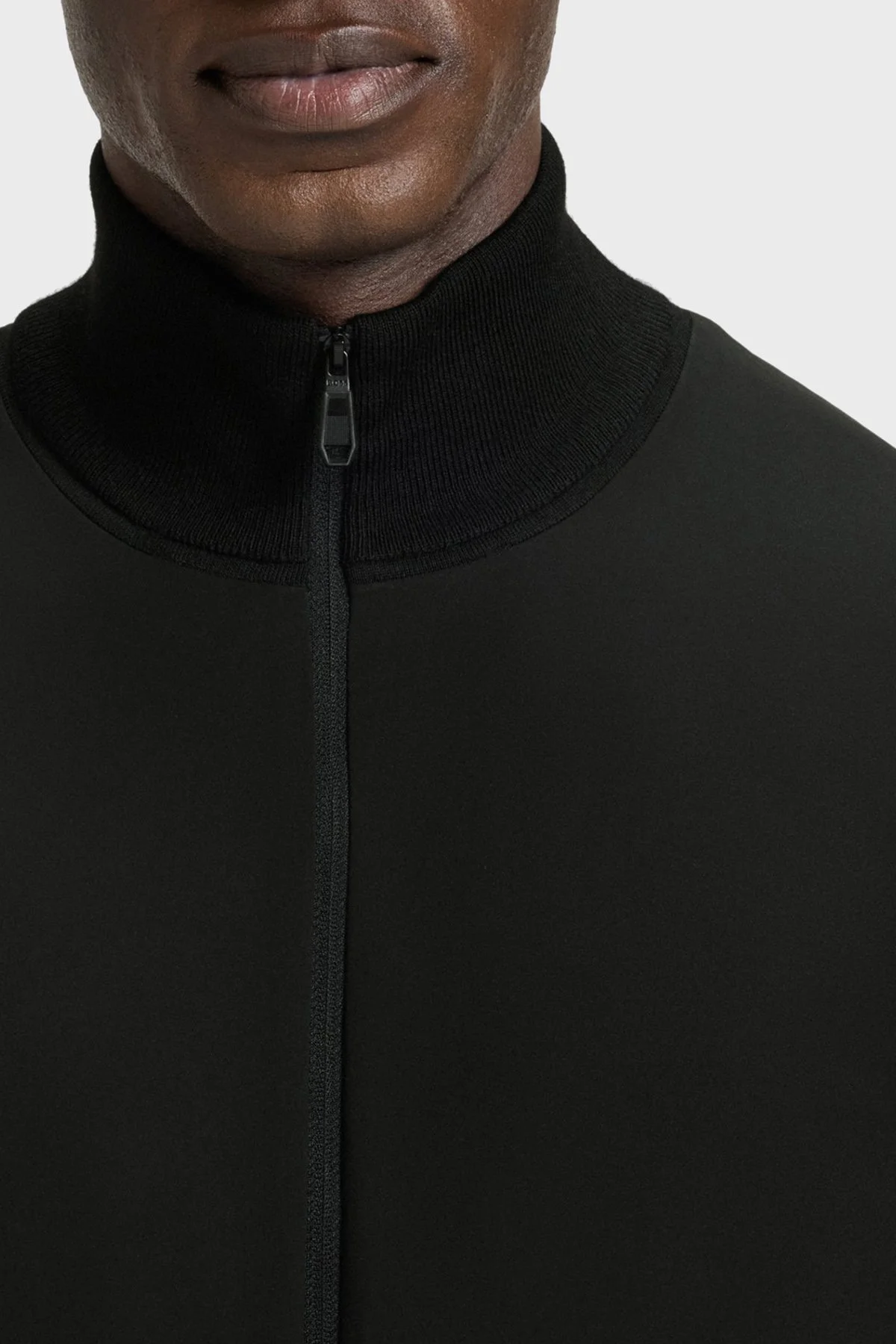 Boss Yünlü Regular Fit Dik Yaka Fermuarlı Erkek Ceket 50541951 001 SİYAH - 4