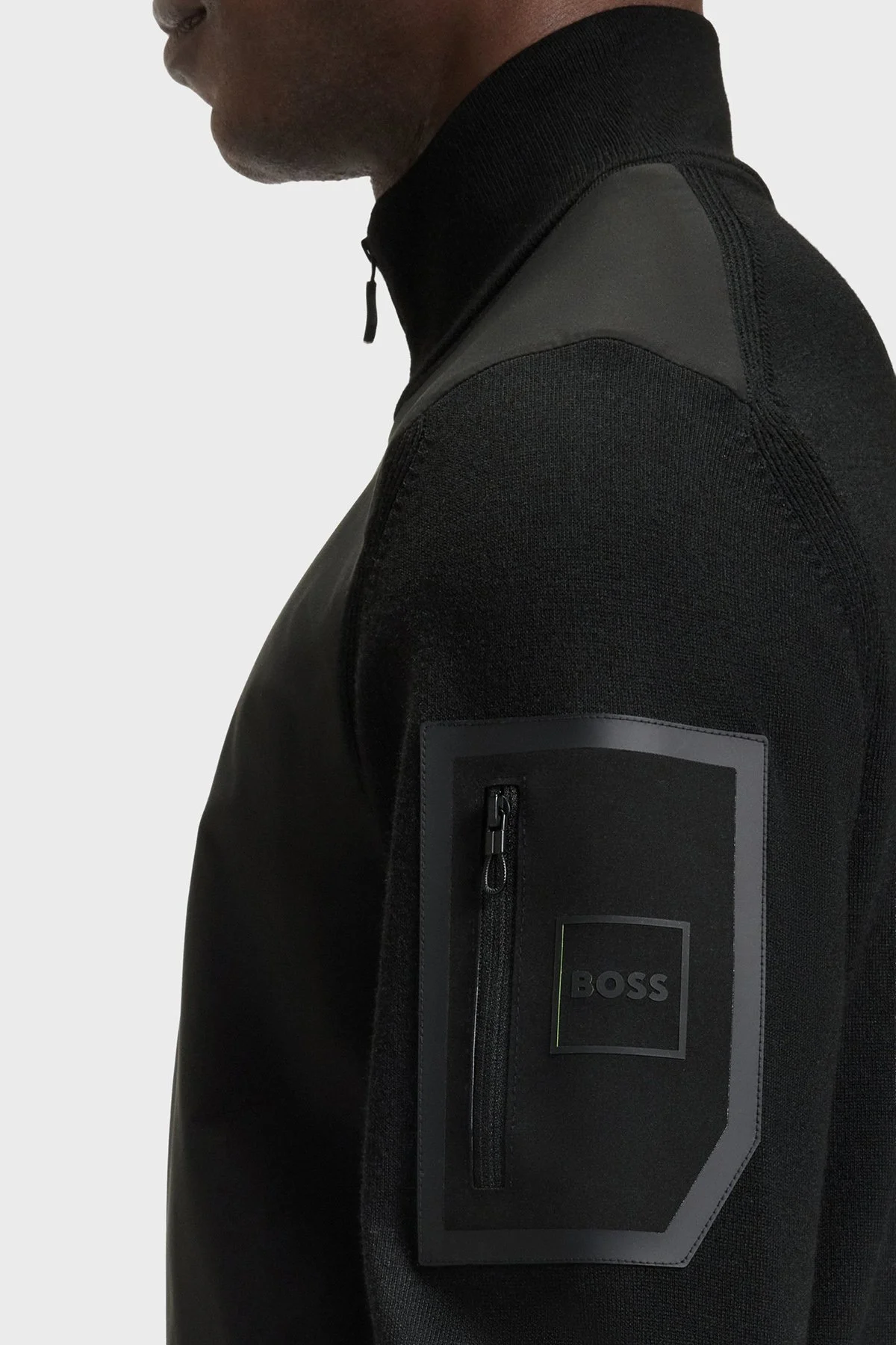 Boss Yünlü Regular Fit Dik Yaka Fermuarlı Erkek Ceket 50541951 001 SİYAH - 5