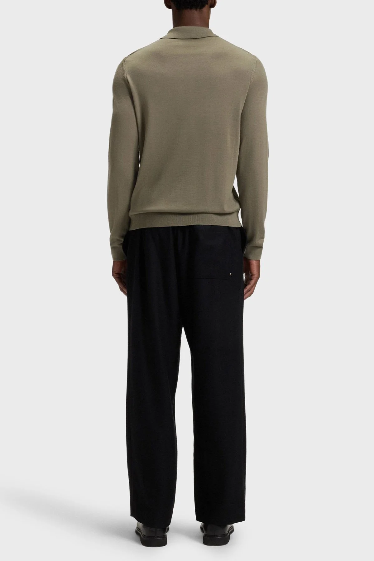 Boss Yünlü Regular Fit Düğmeli Erkek Polo Yaka Kazak 50476357 245 HAKİ - 4