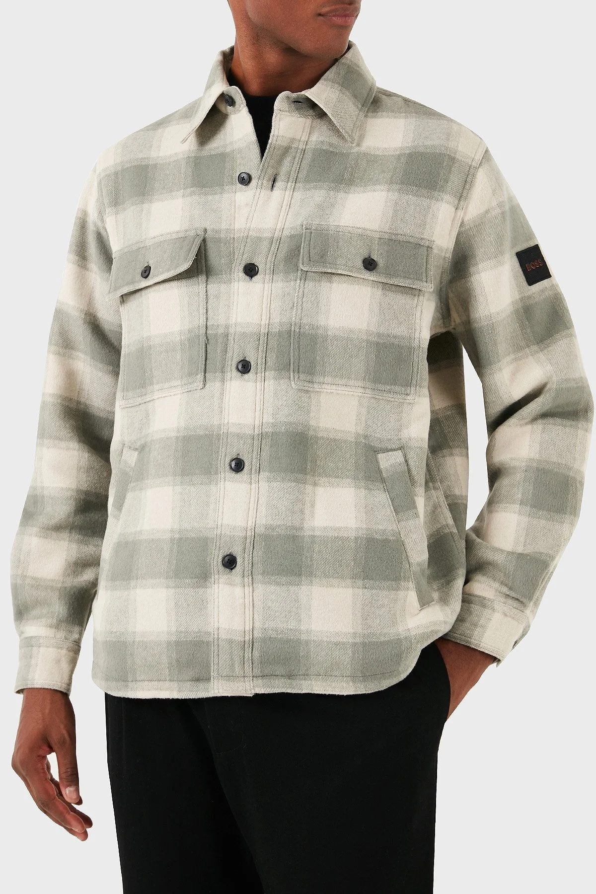 Boss Yünlü Regular Fit Ekoseli Erkek Gömlek 50527442 271 BEJ - 1