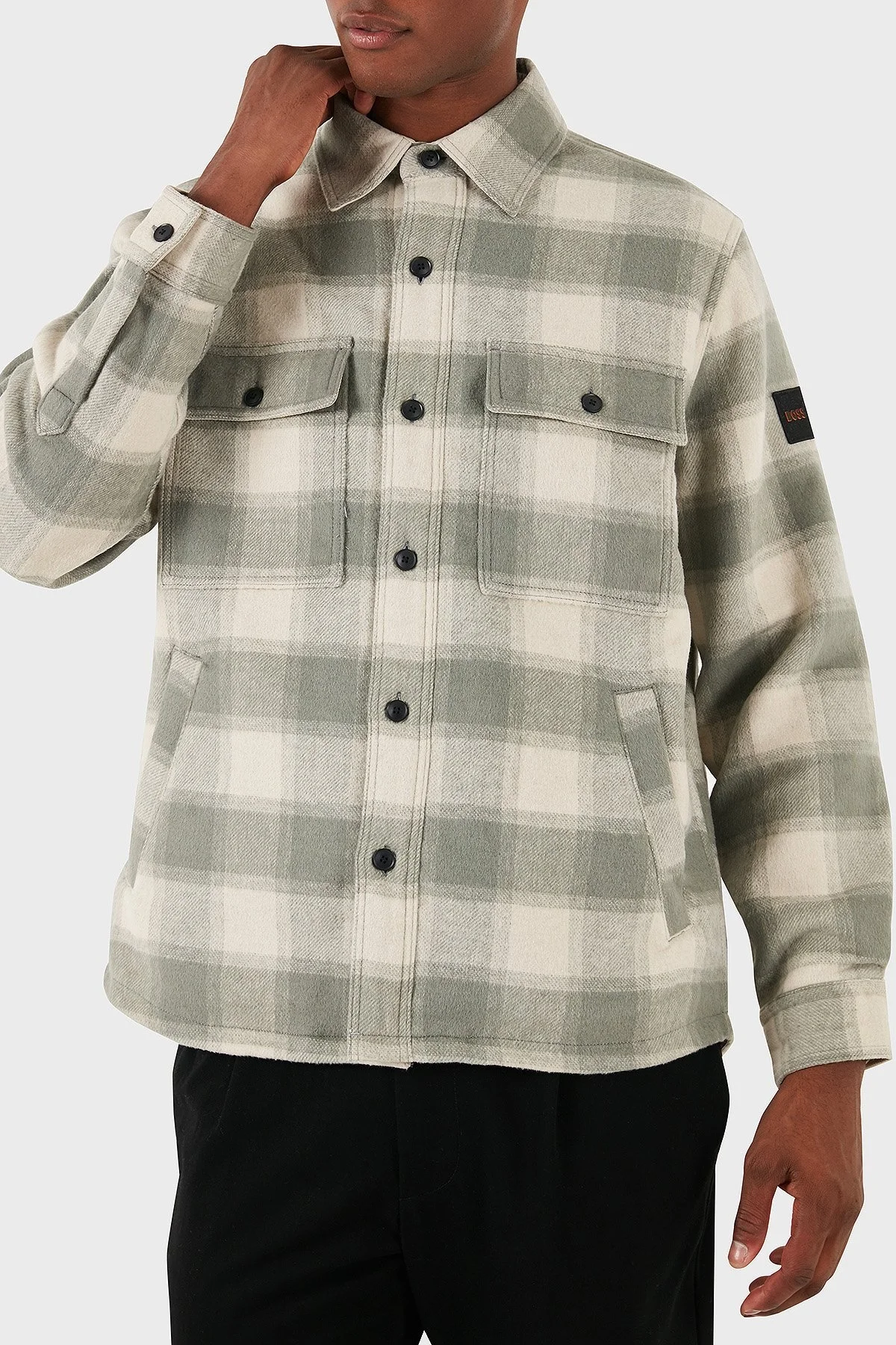 Boss Yünlü Regular Fit Ekoseli Erkek Gömlek 50527442 271 BEJ - 4