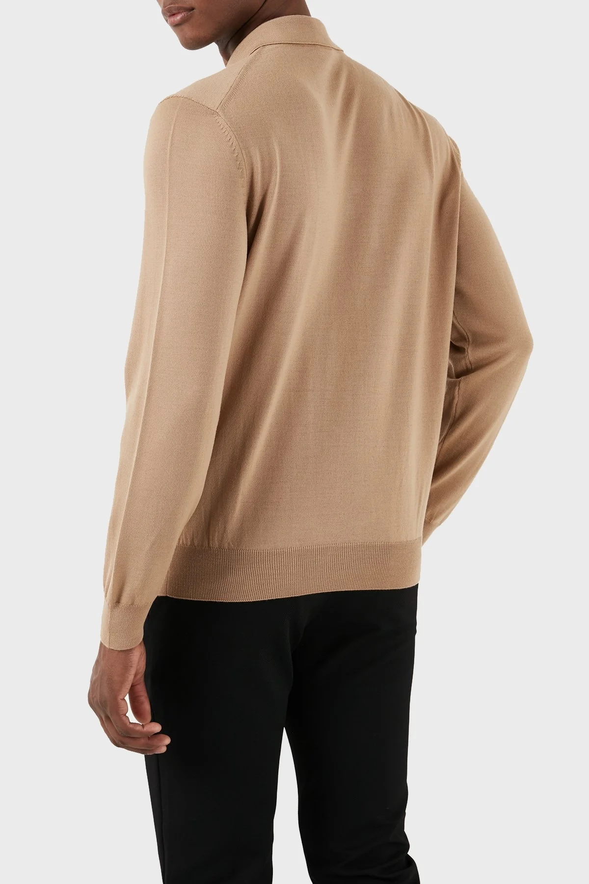 Boss Yünlü Regular Fit Polo Yaka Erkek Kazak 50476357 260 KAHVE - 2