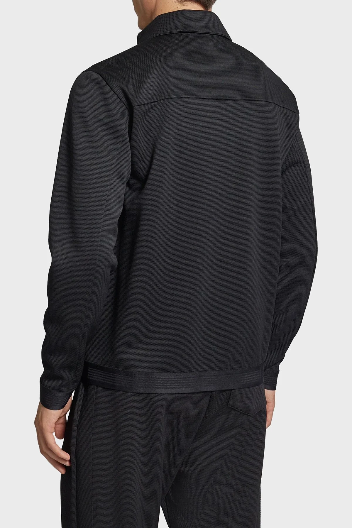 Boss Yünlü Regular Fit Polo Yaka Fermuarlı Erkek Sweat 50518726 001 SİYAH - 2