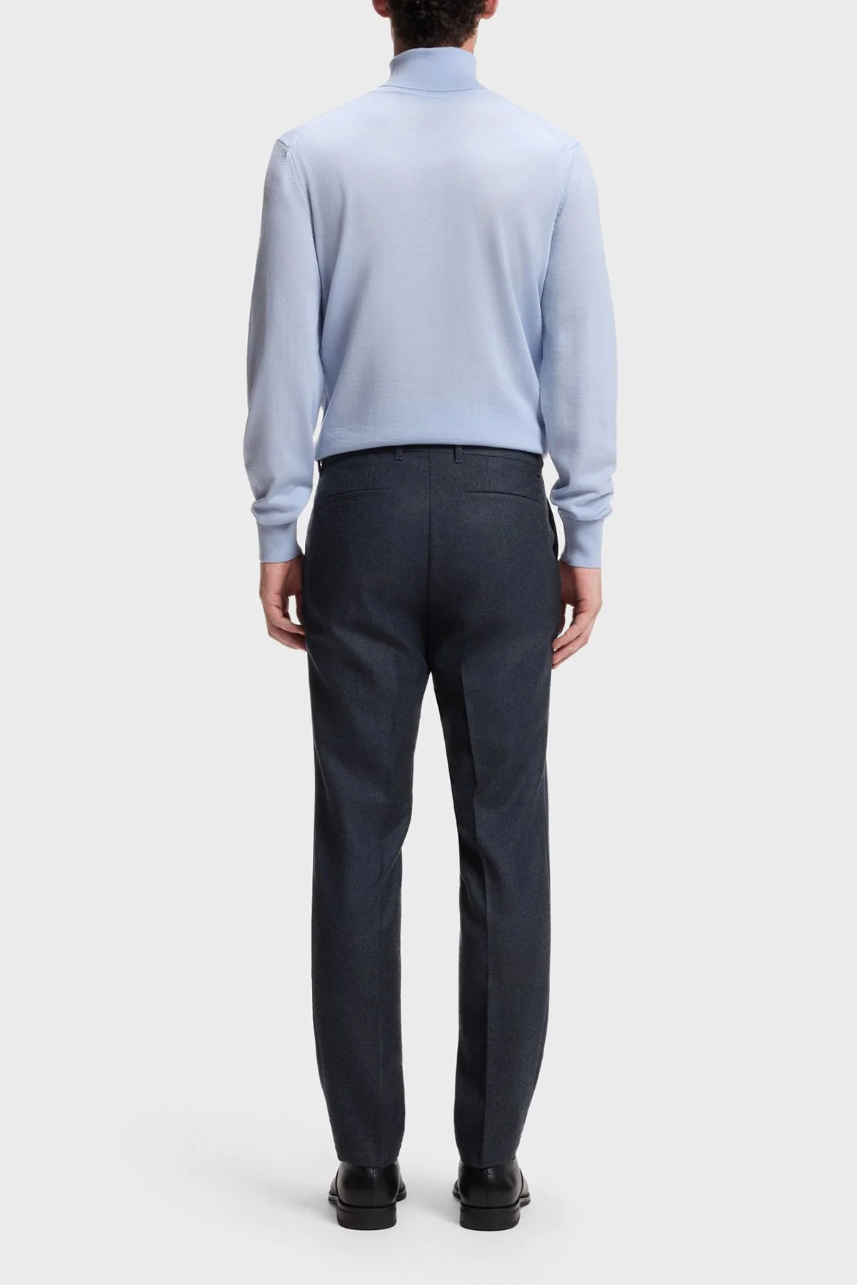 Boss Yünlü Slim Fit Düz Paça Erkek Pantolon 50572008 405 Lacivert - 3