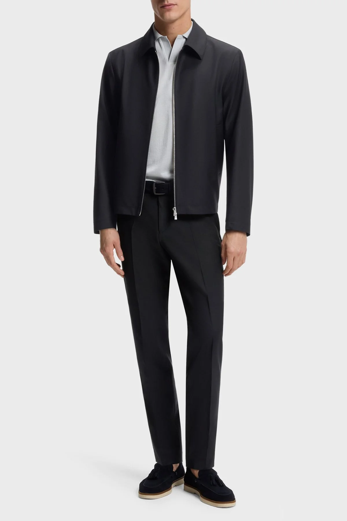 Boss Yünlü Slim Fit Klasik Yaka Erkek Ceket 50567500 404 Lacivert - 2