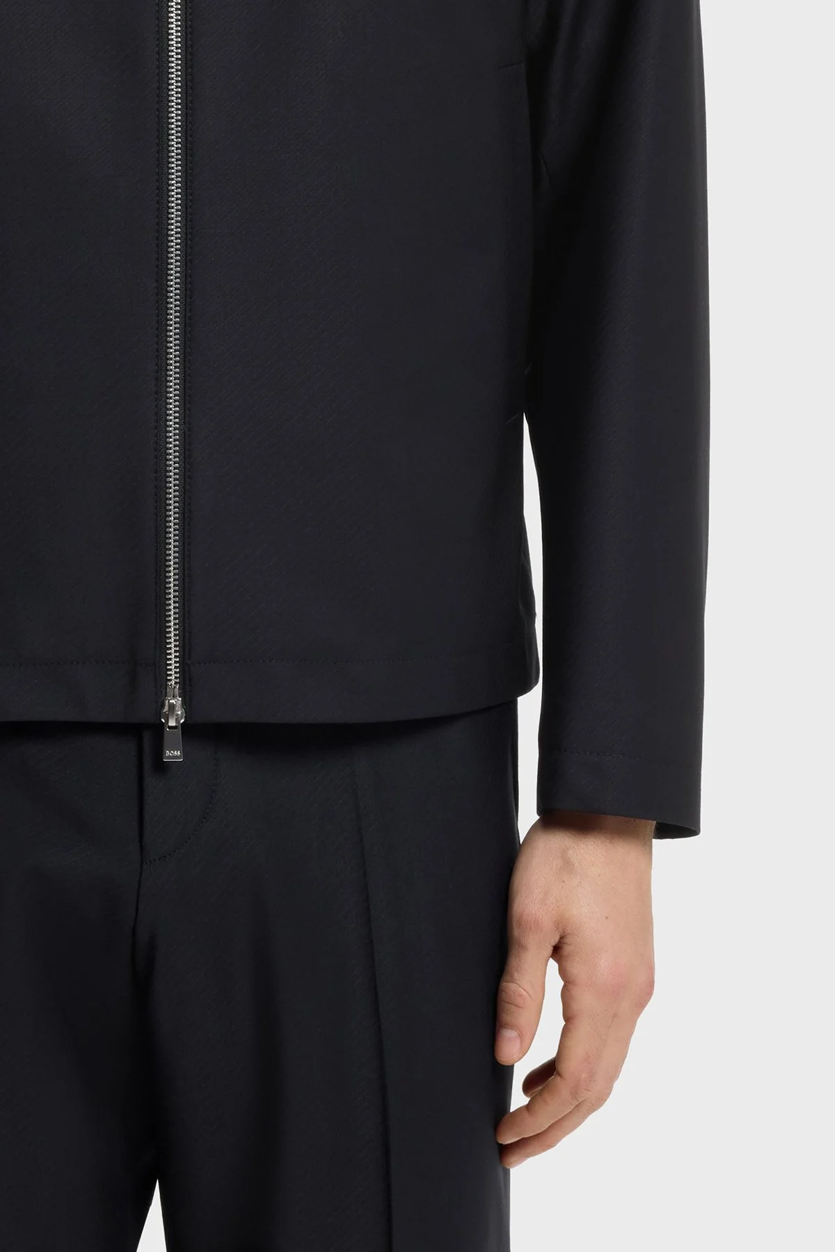 Boss Yünlü Slim Fit Klasik Yaka Erkek Ceket 50567500 404 Lacivert - 5