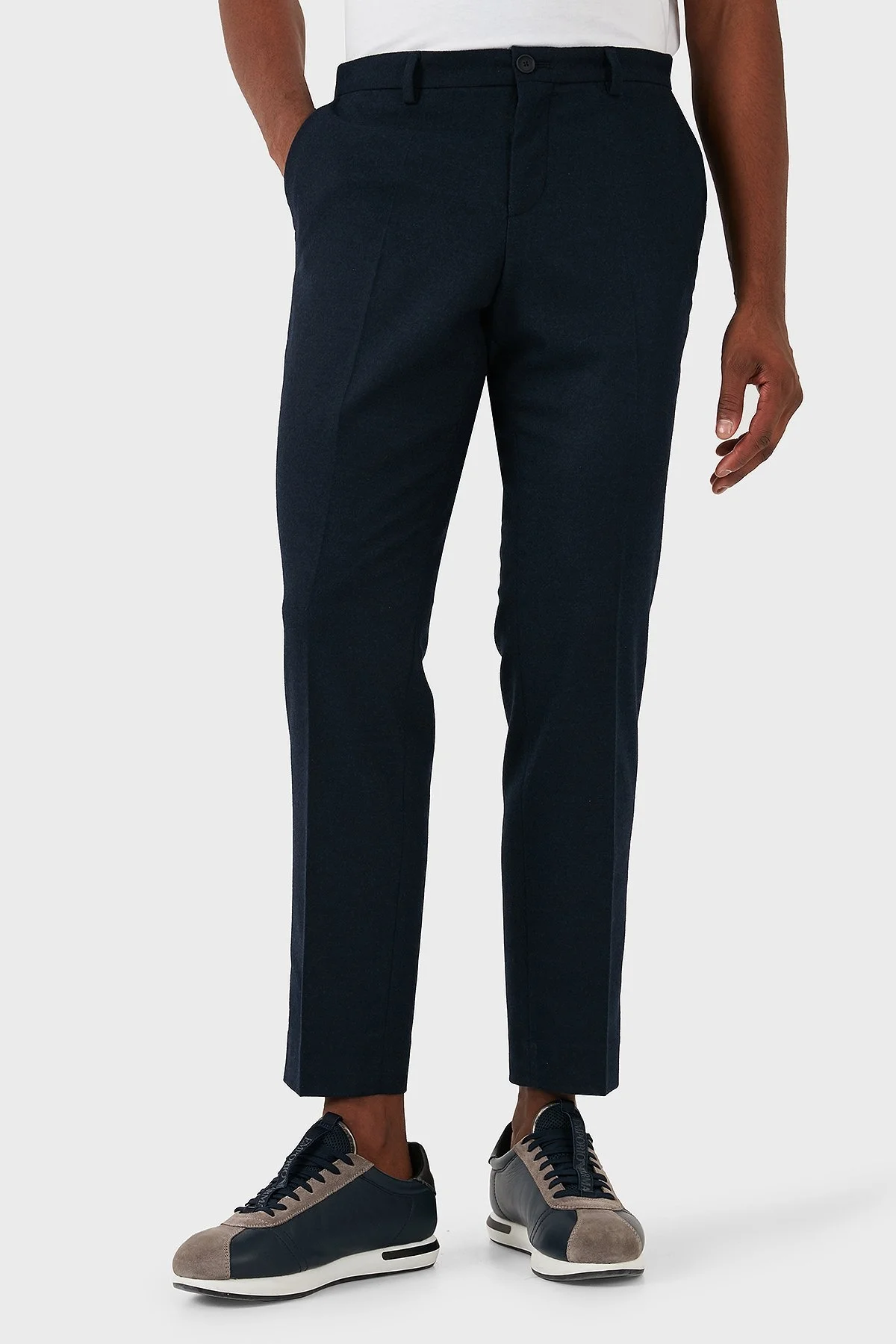 Boss Yünlü Streç Flanel Slim Fit Normal Bel Erkek Pantolon 50530644 405 LACİVERT - 1