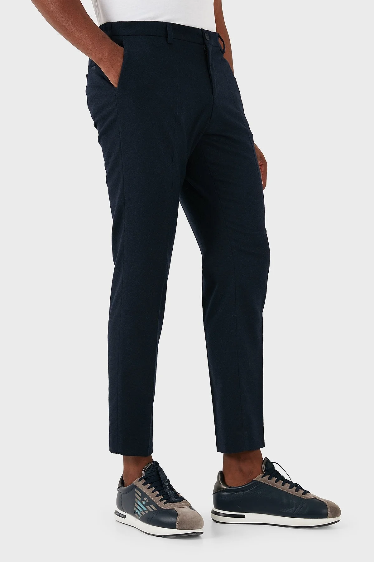 Boss Yünlü Streç Flanel Slim Fit Normal Bel Erkek Pantolon 50530644 405 LACİVERT - 3