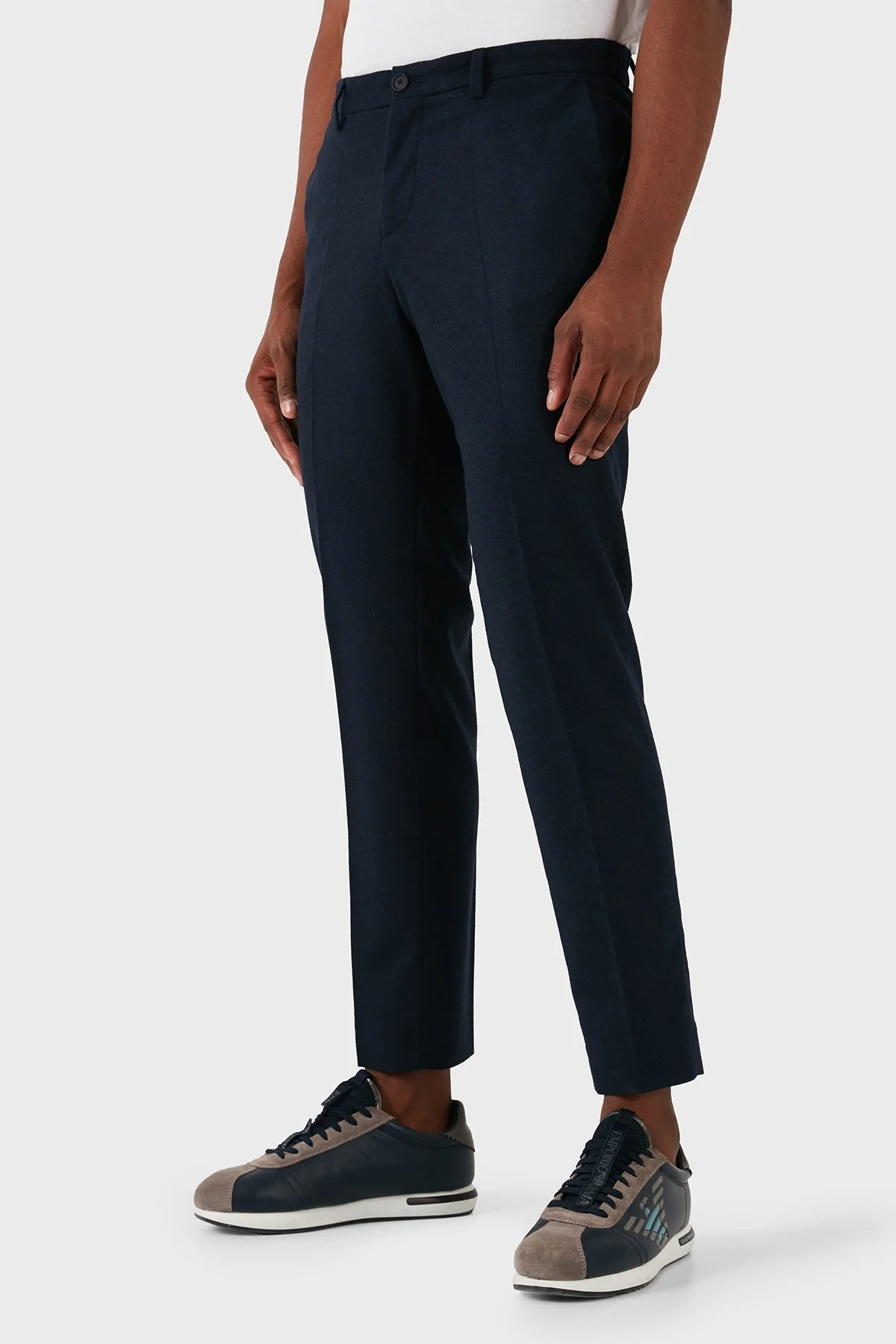 Boss Yünlü Streç Flanel Slim Fit Normal Bel Erkek Pantolon 50530644 405 LACİVERT - 4