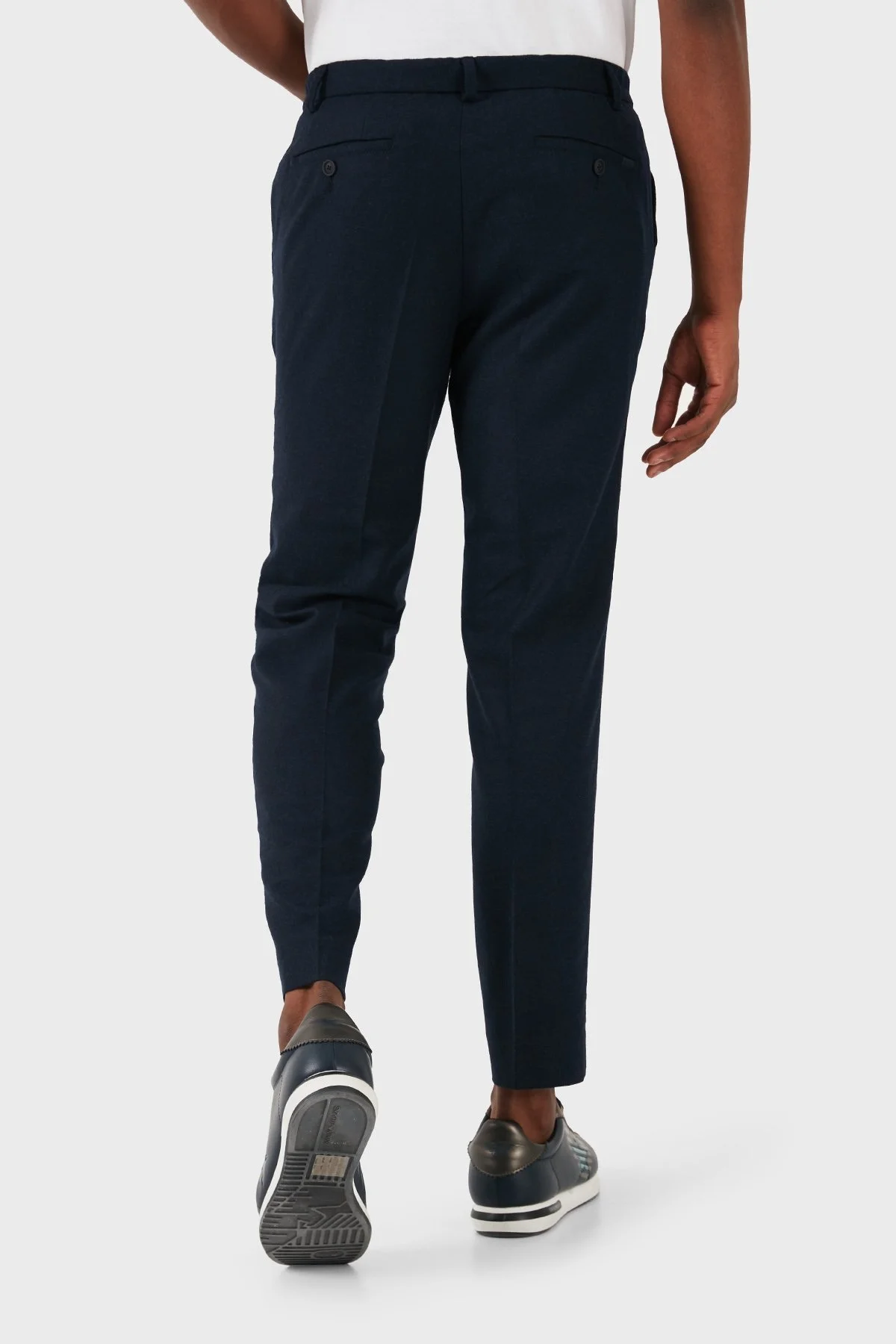 Boss Yünlü Streç Flanel Slim Fit Normal Bel Erkek Pantolon 50530644 405 LACİVERT - 6