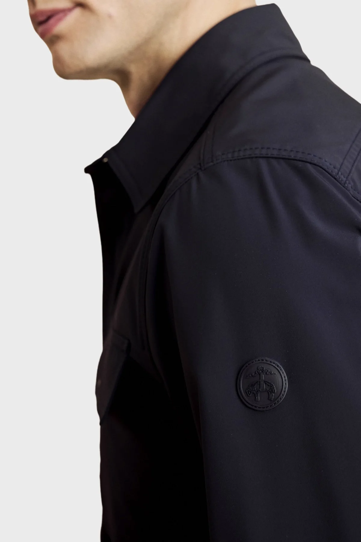 Brooks Brothers Klasik Yaka Kapak Cepli Düğmeli Erkek Gömlek BBSS26MOS001137 Lacivert - 6