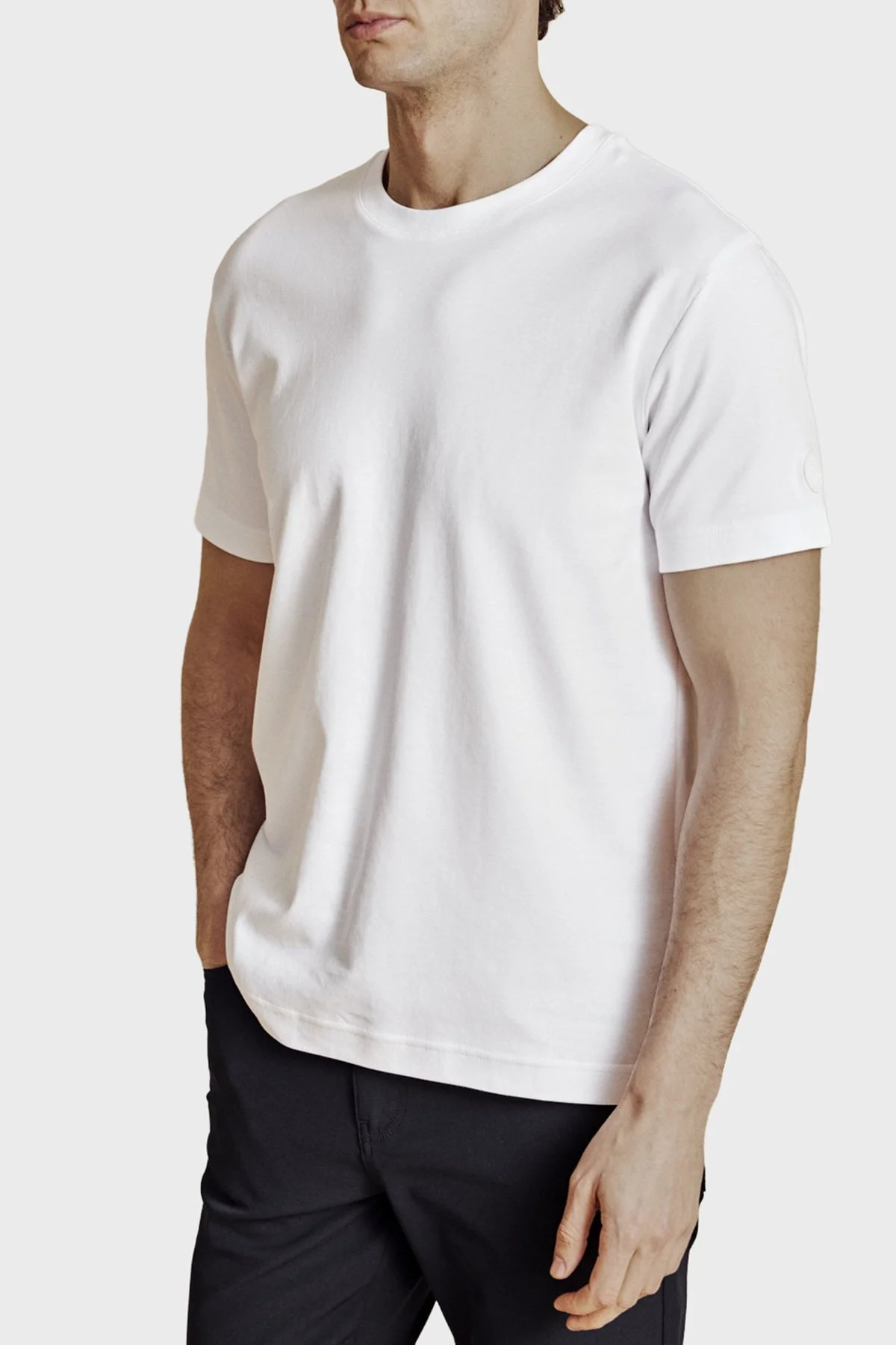 Brooks Brothers Logolu % 100 Pamuk Bisiklet Yaka T-shirt Erkek T Shirt BBSS26MTS002101 KIRIK BEYAZ - 4