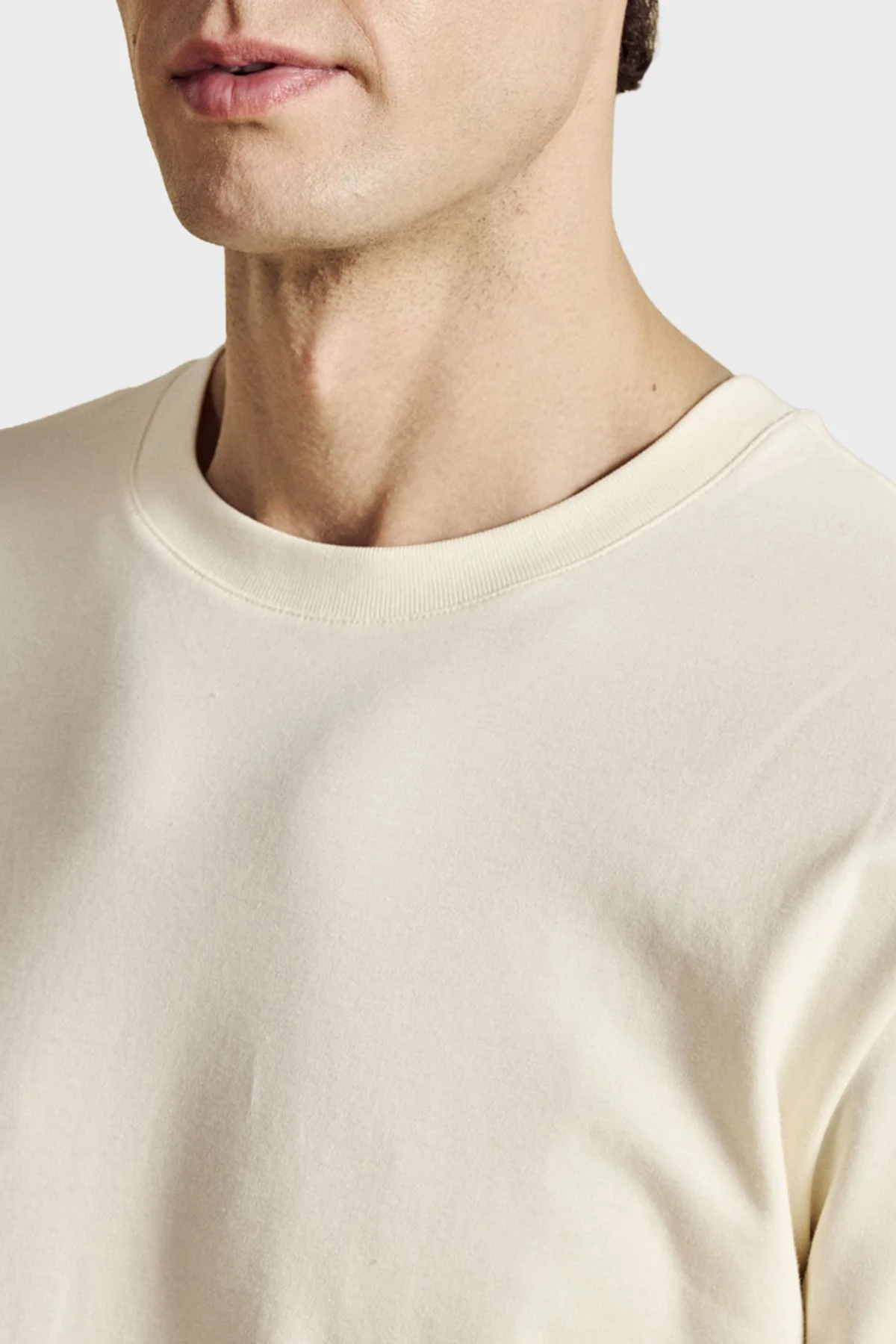 Brooks Brothers Logolu % 100 Pamuk Bisiklet Yaka T-shirt Erkek T Shirt BBSS26MTS002142 BEJ - 4