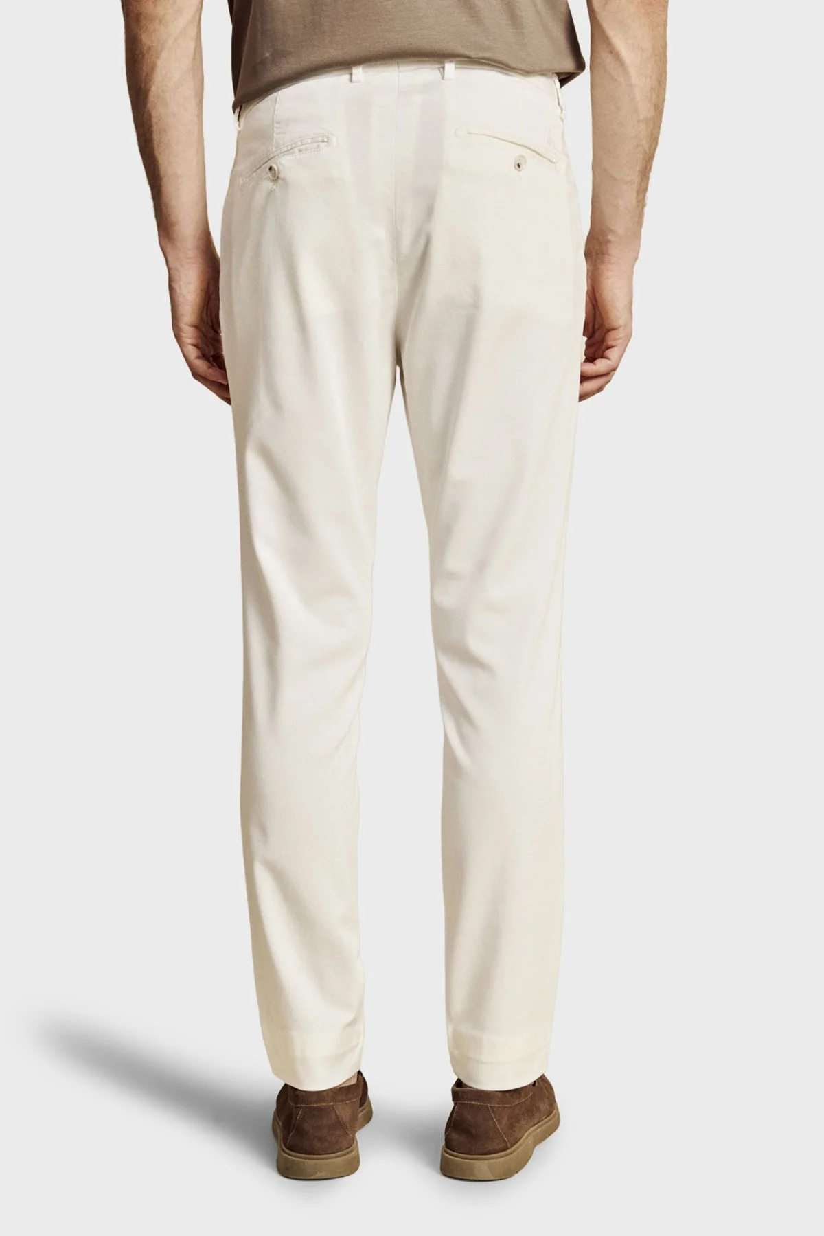 Brooks Brothers Normal Bel Daralan Paça Liyosel Chino Erkek Pantolon BBSS26MPT001101 KIRIK BEYAZ - 3