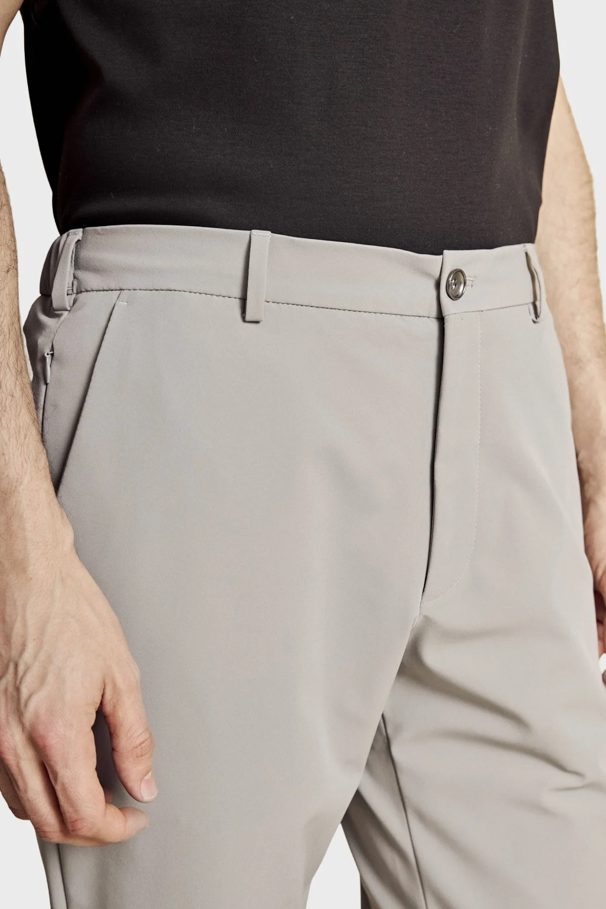 Brooks Brothers Normal Bel Daralan Paça Liyosel Chino Erkek Pantolon BBSS26MPT011104 GRİ - 4