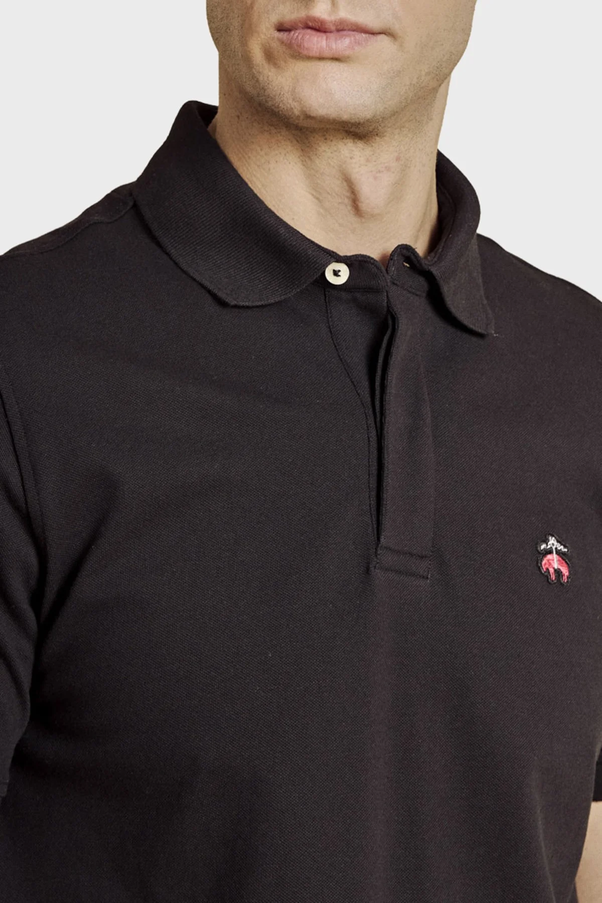 Brooks Brothers Pamuklu Regular Fit Düğmeli Erkek Polo Yaka T Shirt BBSS26MTS001112 SİYAH - 4