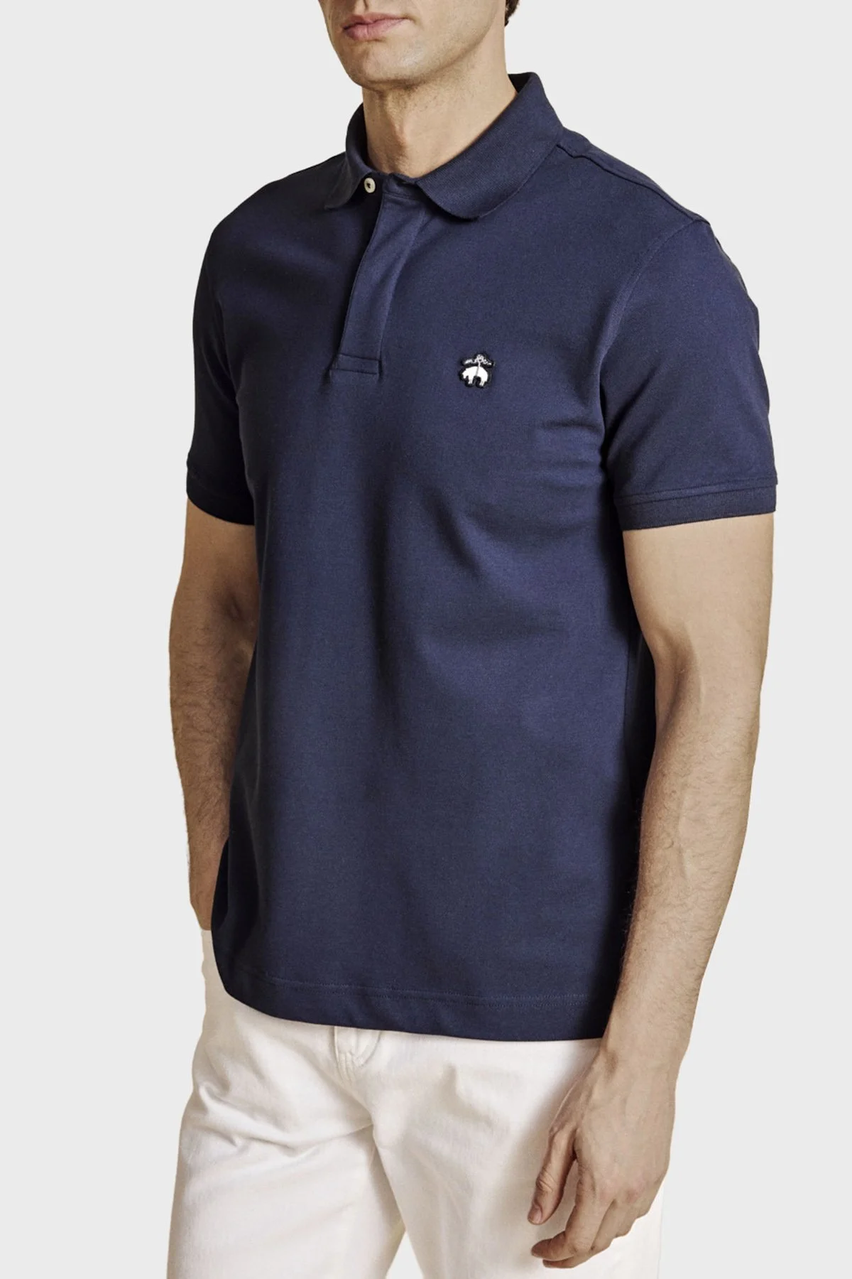 Brooks Brothers Pamuklu Regular Fit Düğmeli Erkek Polo Yaka T Shirt BBSS26MTS001137 LACİVERT - 3