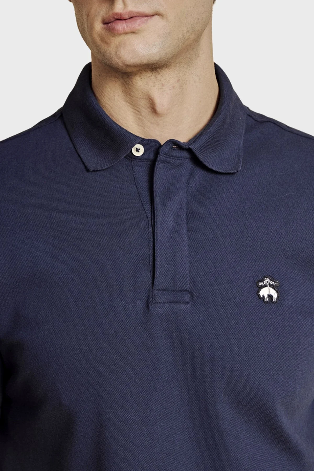 Brooks Brothers Pamuklu Regular Fit Düğmeli Erkek Polo Yaka T Shirt BBSS26MTS001137 LACİVERT - 4