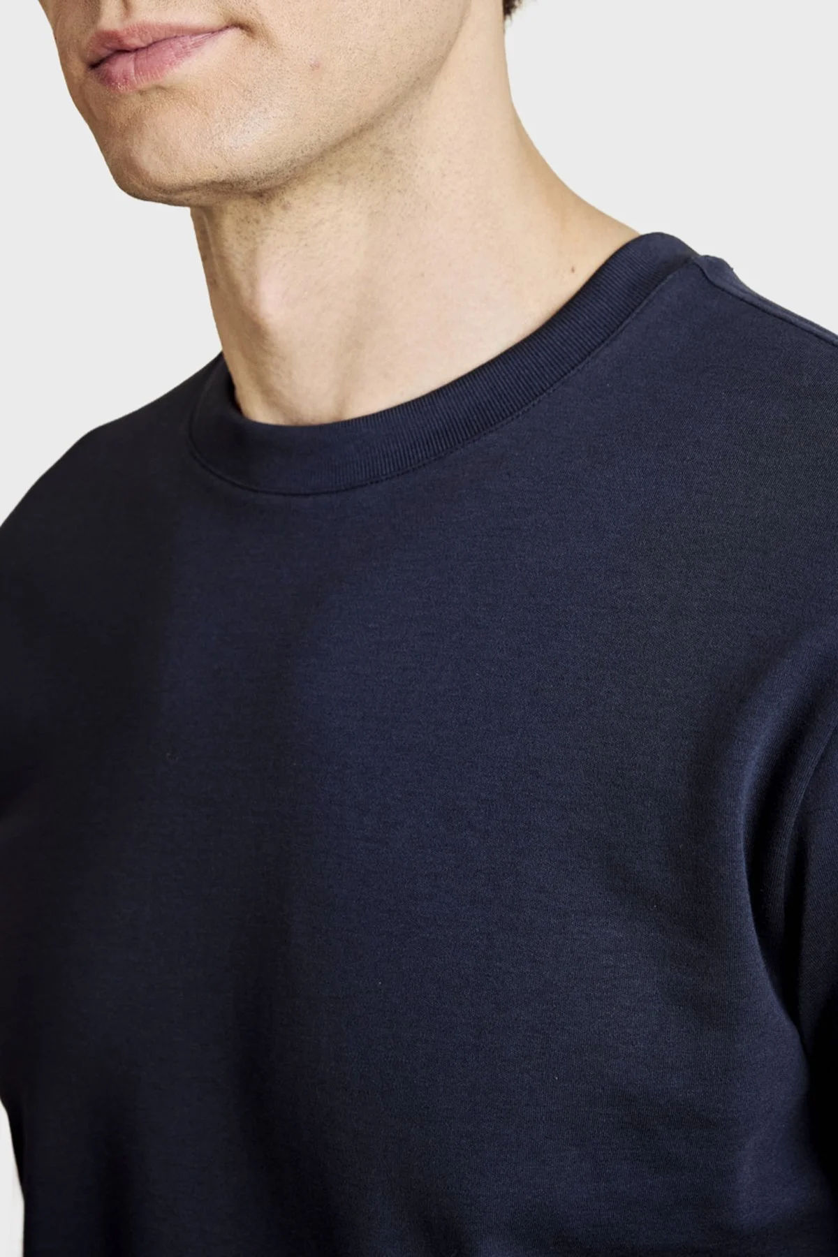 Brooks Brothers Patch Logolu % 100 Pamuk Bisiklet Yaka Erkek T Shirt BBSS26MTS002137 Lacivert - 4