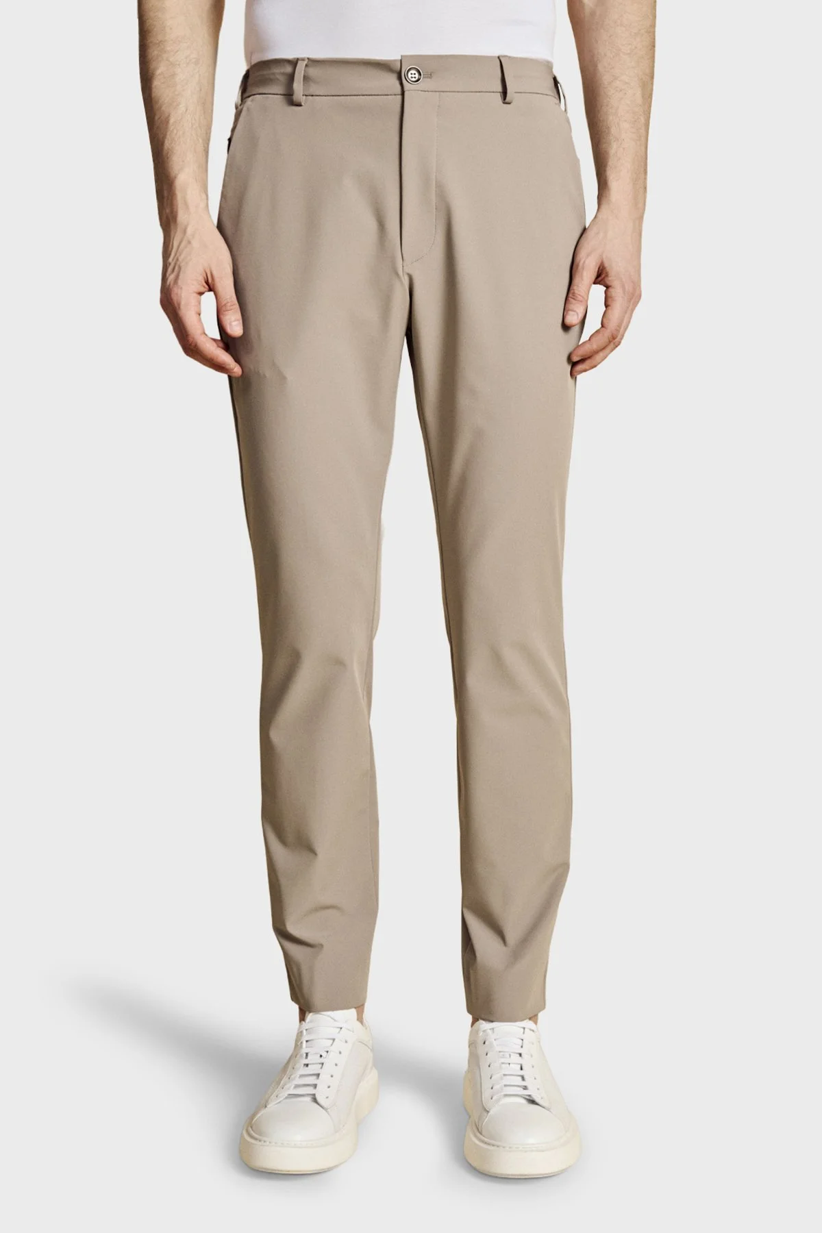 Brooks Brothers Slim Fit Normal Bel Dar Paça Erkek Pantolon BBSS26MPT011142 BEJ - 1