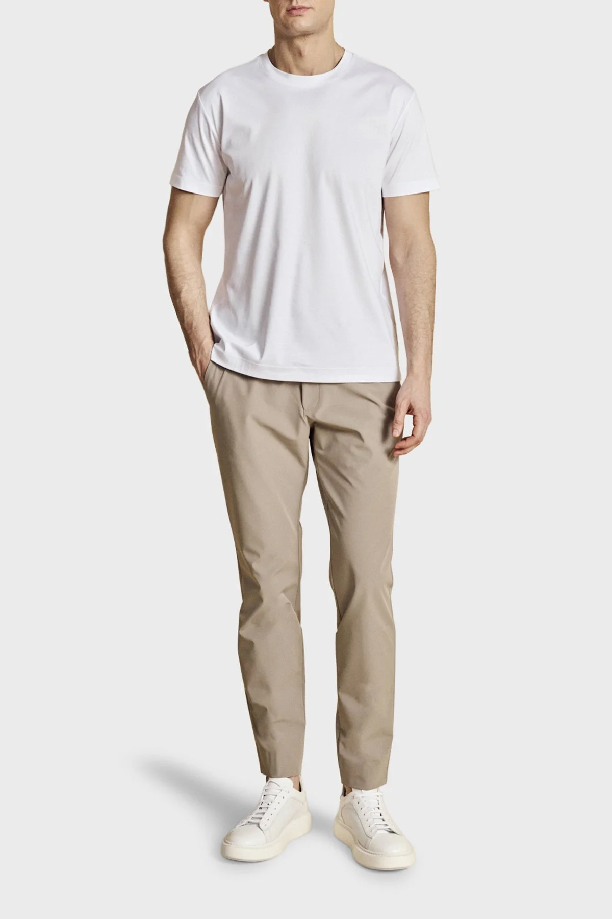 Brooks Brothers Slim Fit Normal Bel Dar Paça Erkek Pantolon BBSS26MPT011142 BEJ - 2